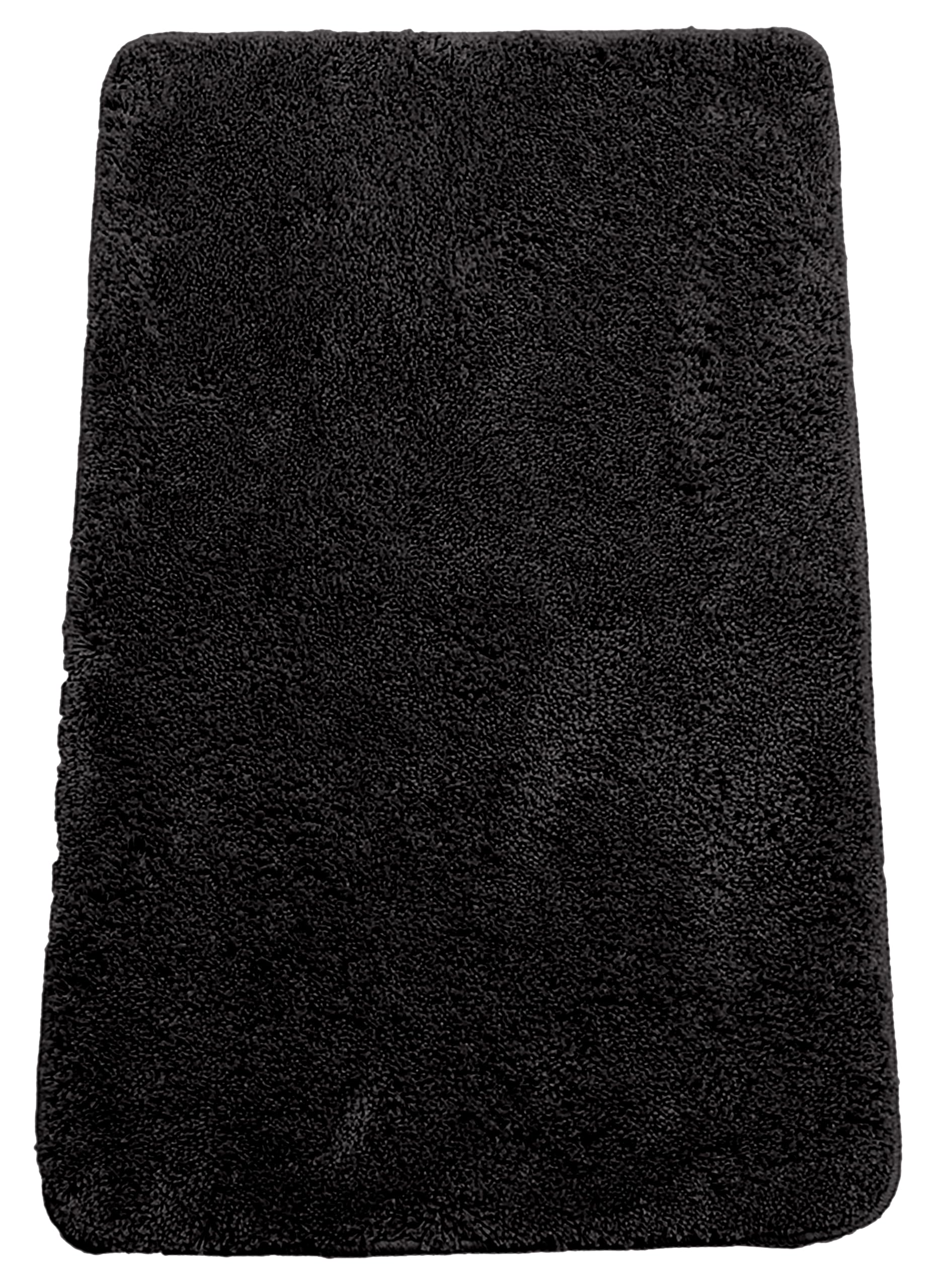 Tapis de bain lavable et absorbant en microfibre noire Brandsseller