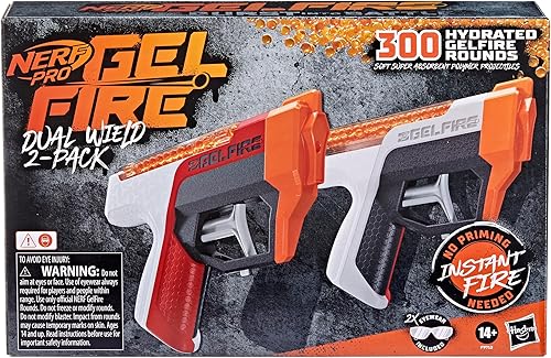 Miniatura 8 de Nerf Pro Gelfire - Paquete de doble empuñadura, 300 rondas de gelfire hidratadas