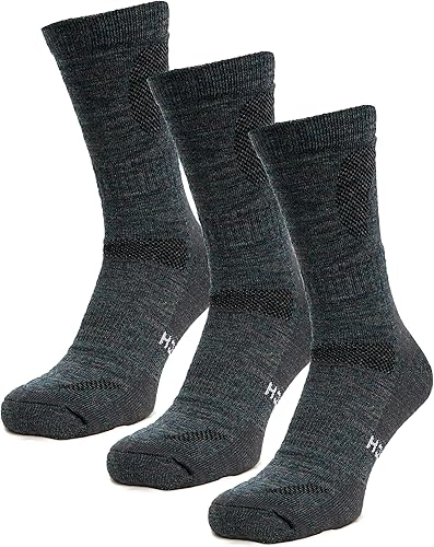 Merino.tech Calcetines de lana merino para mujeres y hombres, 85% lana merina, calcetines de senderismo estilo tripulación