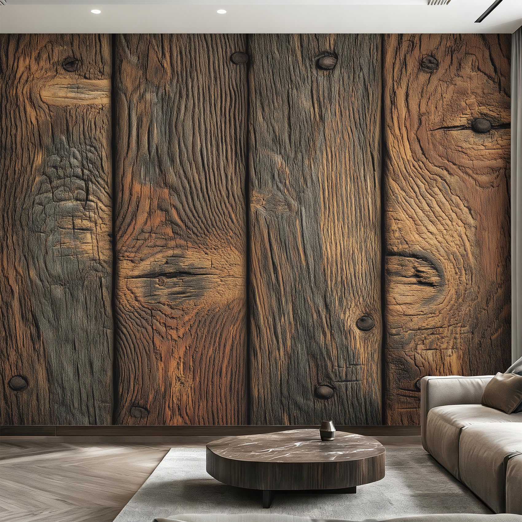 Generisch Fototapete Holzmaserung Tapete 350 x 256 cm, Tapete Rustikale Holzplanke Vliestapete Wallpaper Wandtapete für Wohnzimmer Schlafzimmer Sanierung Wandbilder Wanddeko D&O186