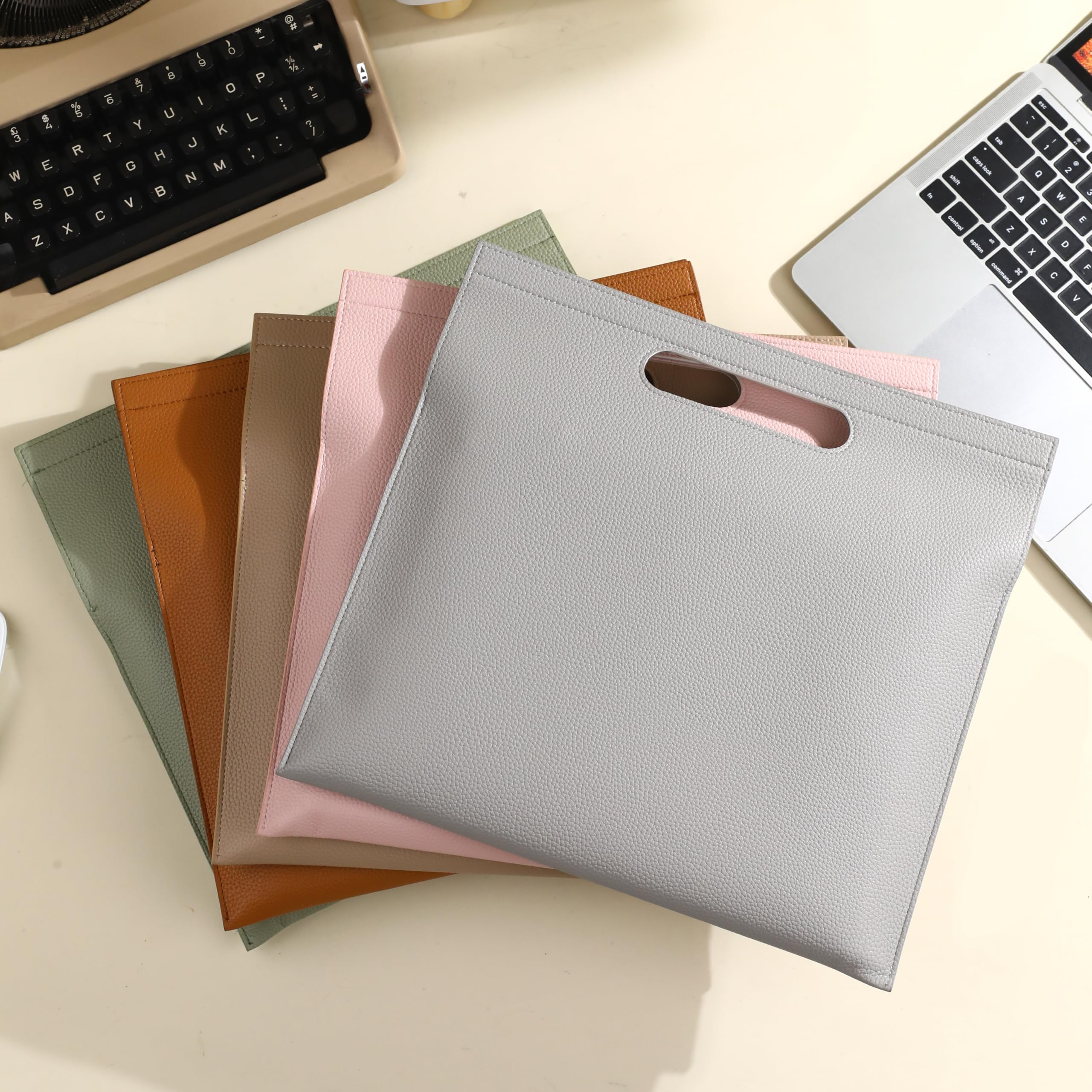 Organiseur de documents imperméable en cuir synthétique de qualité supérieure – Résistant aux déversements, facile à nettoyer, options multicolores, 33,9 x 31,9 cm, idéal pour les étudiants et les