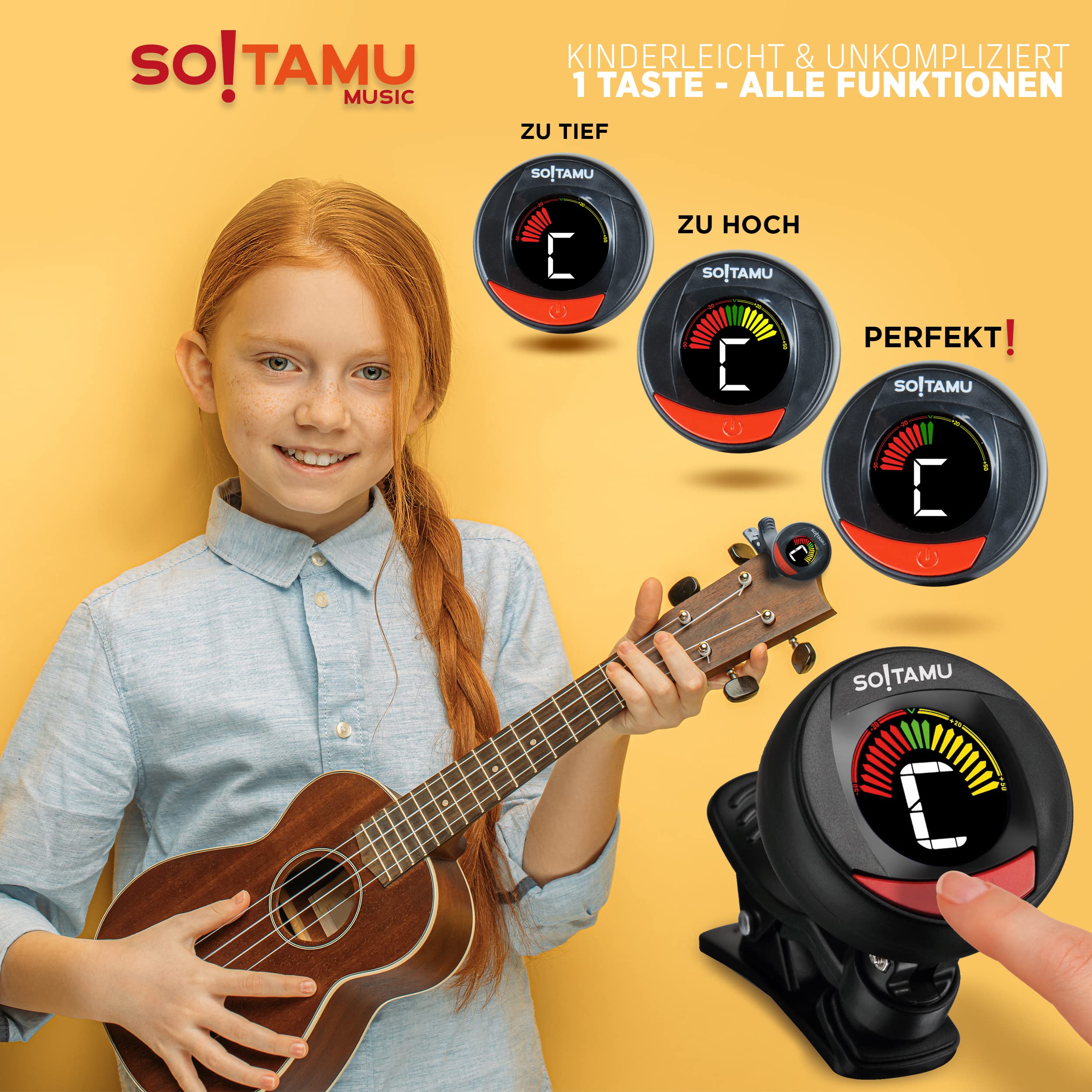 Professionelles Gitarren Stimmgerät - Chromatischer Tuner Für Alle Saiteninstrumente