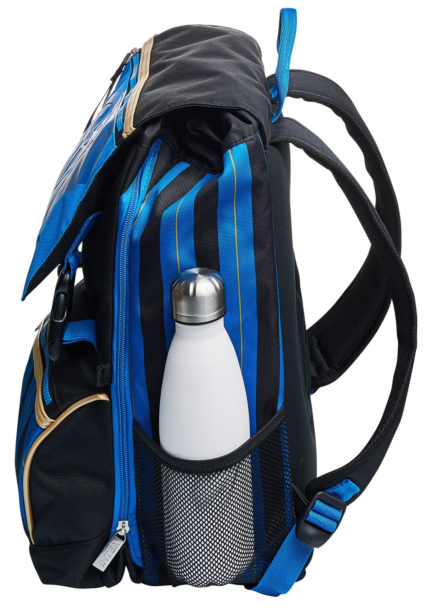 Seven Inter 2F3002106-899, Zaino Estensibile Pallone Incluso - Scuole Elementari & Medie, Nerazzurro, Taglia unica
