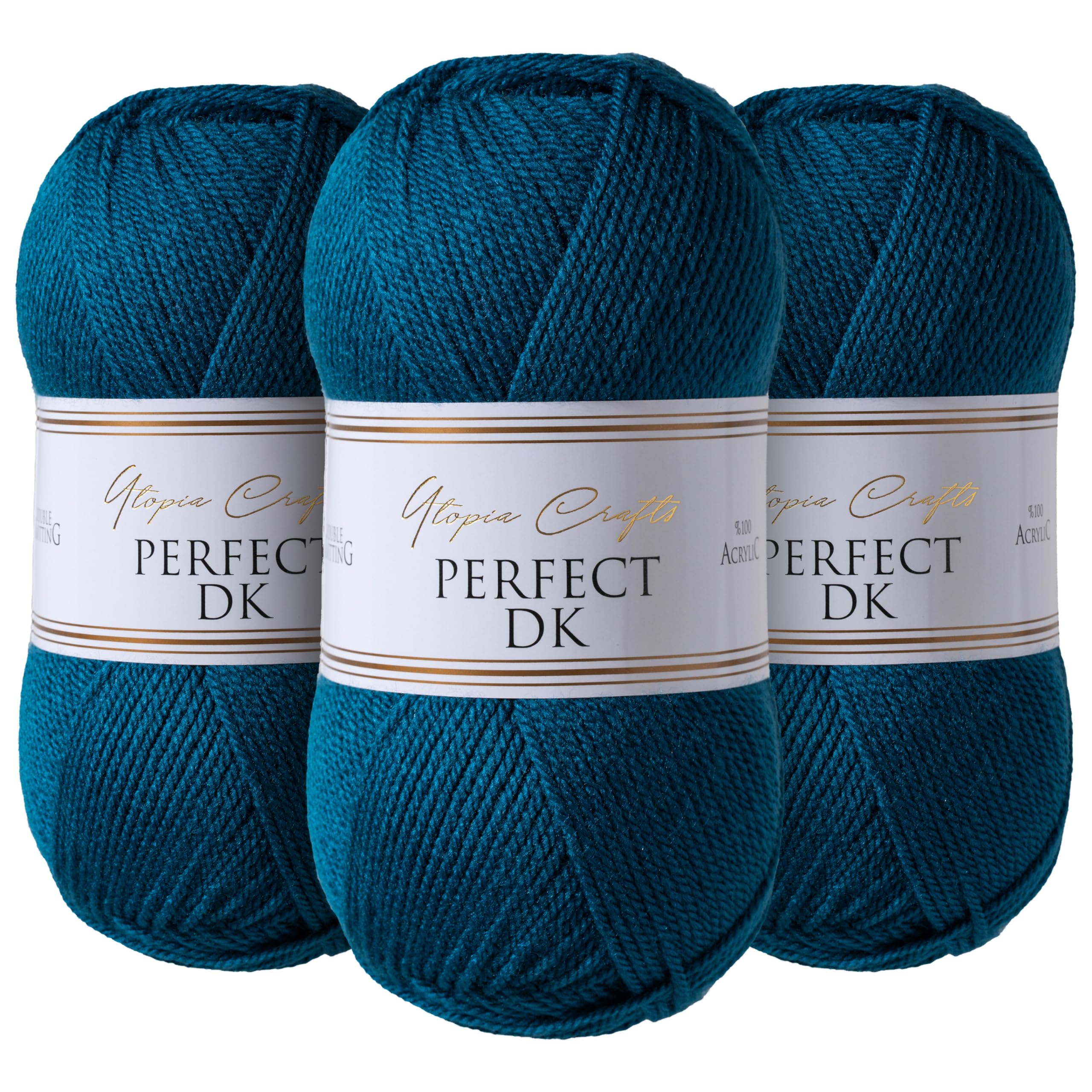 Utopia Crafts DK Double Knitting Yarn 3X 100g (Blue Whale)