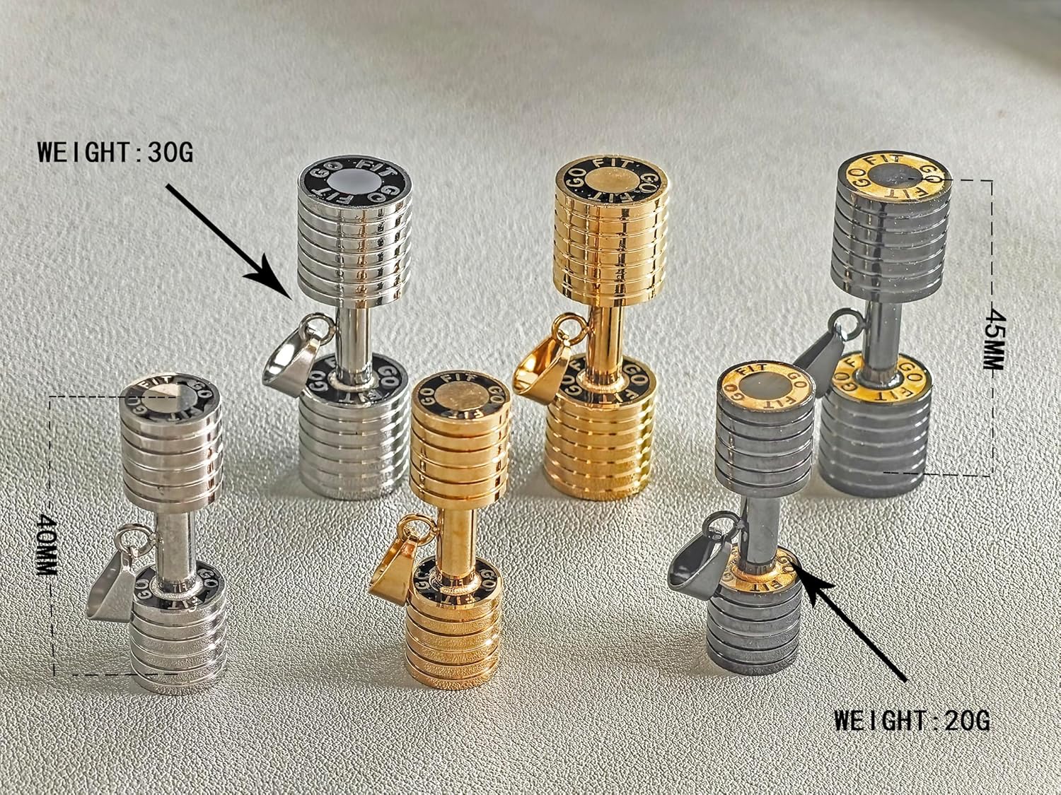 JAJAFOOK Jewelry Mens Women's Stainless Steel Fitness Gym Dumbbell Barbell Chain Pendant Necklace - Image 5