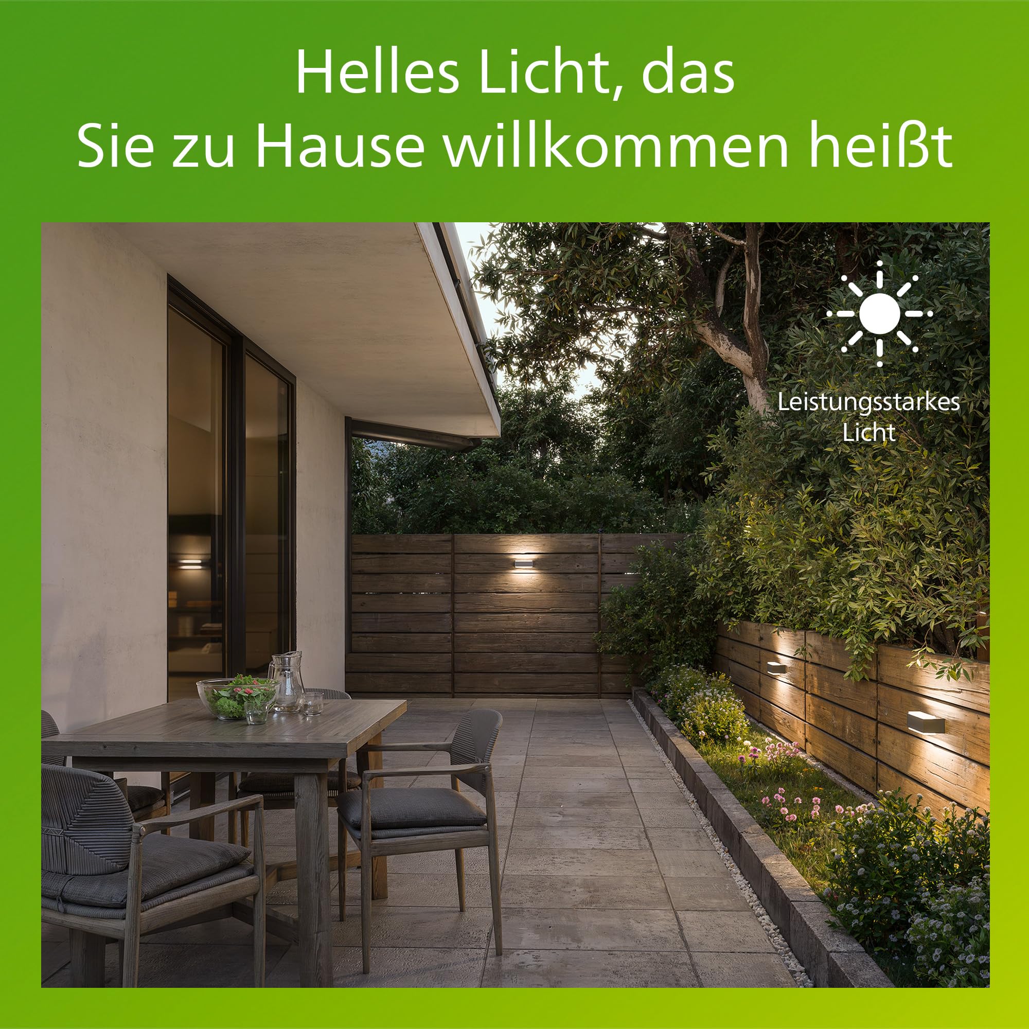 Philips Stratosphere Outdoor-LED-Leuchte, Wandleuchte, Außenbeleuchtung, 9 W, 1.000 lm, 2.700 K Warmweißes Licht, IP44-Wetterfest, Vertikales Licht, Integrierte LED, Aluminium, Anthrazitgrau, 2er-Pack