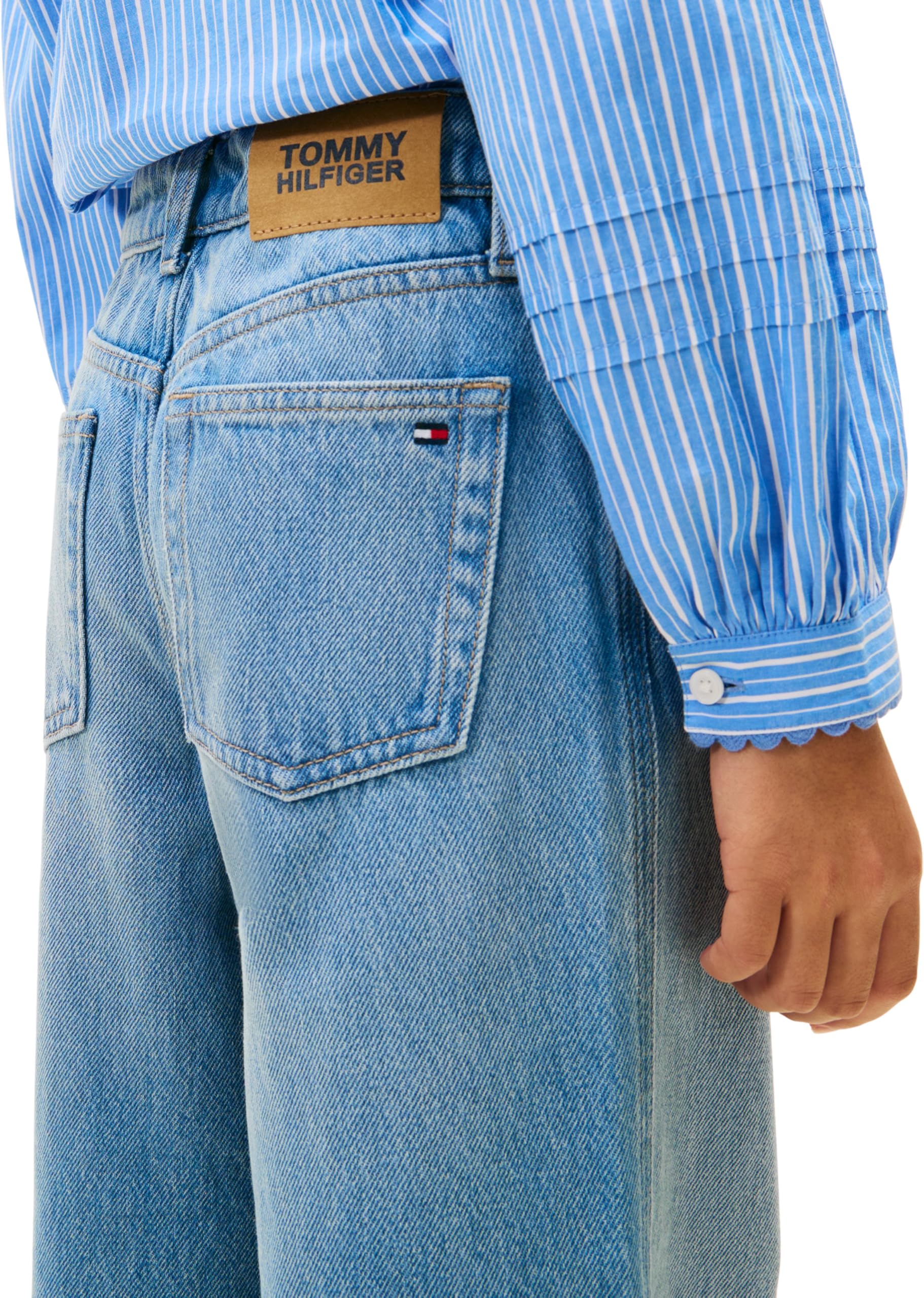 Tommy Hilfiger Mädchen Locker Mabel Wide Leg Light Jeans Kg0kg08963