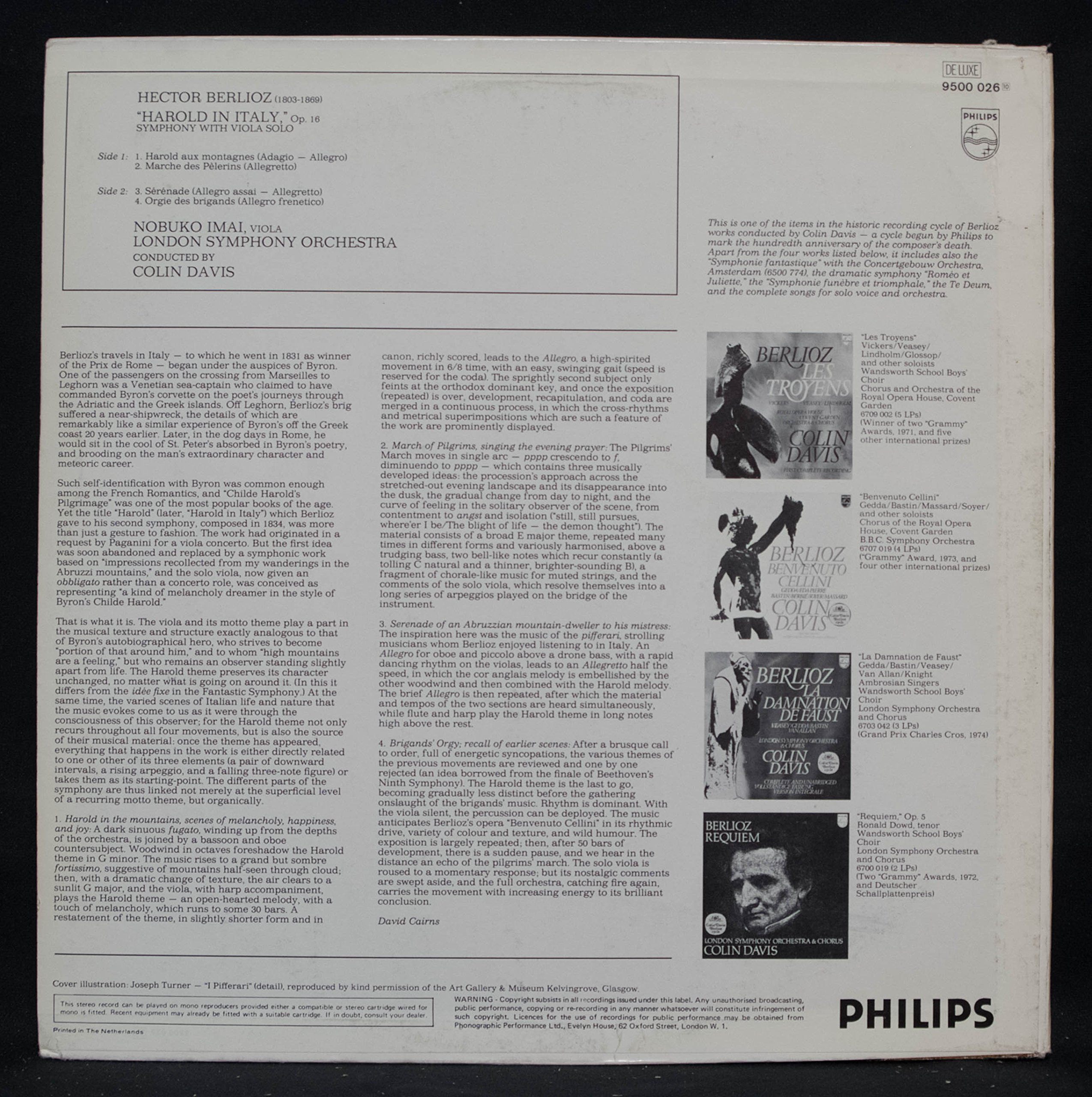 Hector Berlioz - Nobuko Imai , The London Symphony Orchestra , Sir Colin Davis - Harold En Italie - Philips - 9500 026