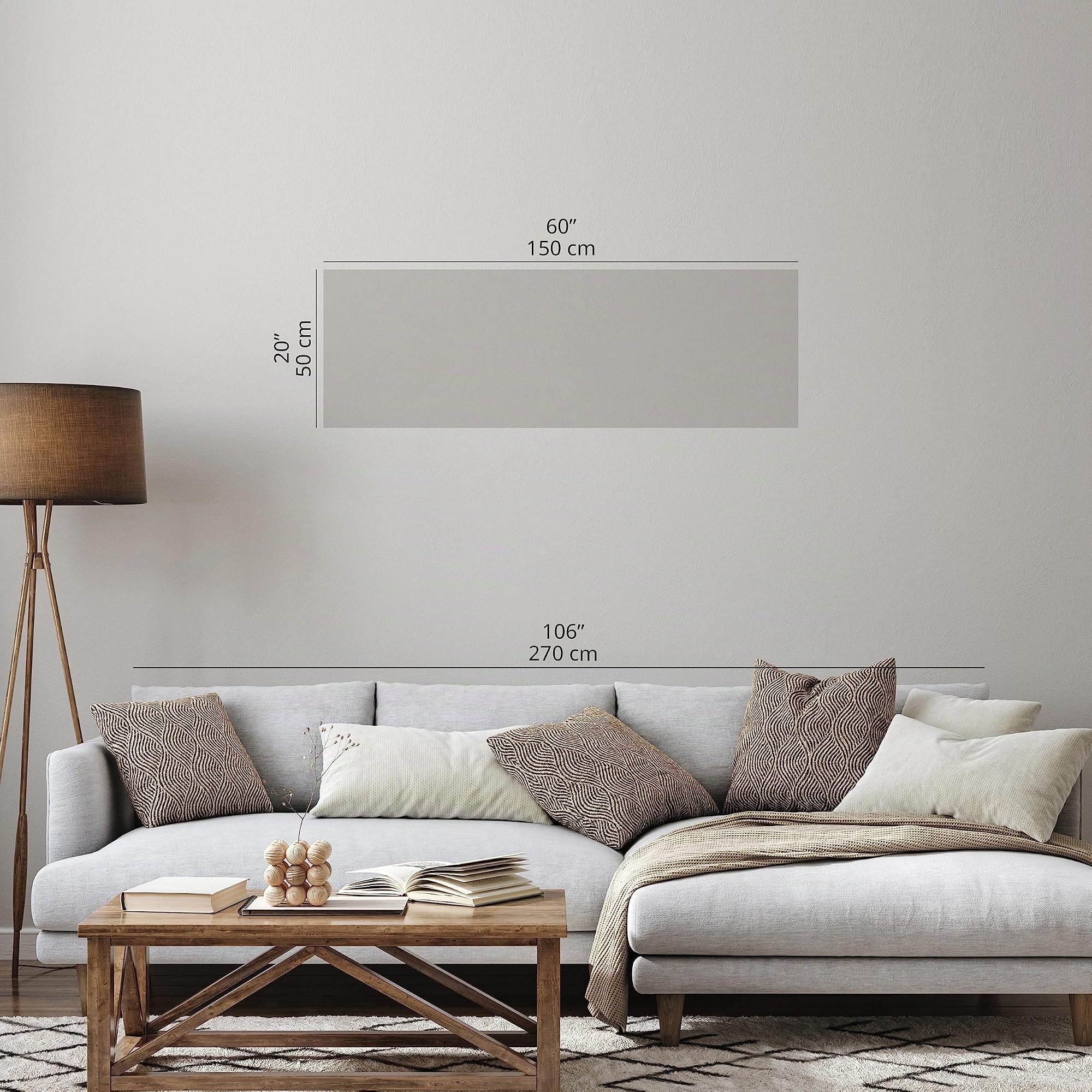 murando - Quadro Astratto 150x50 cm 1 Pezzo - Stampa su Tela Strutturata XXL Grande - Quadri Moderni Soggiorno Grandi - Stampe da Parete Murale Arte Moderno Pittura - a-A-0331-b-d