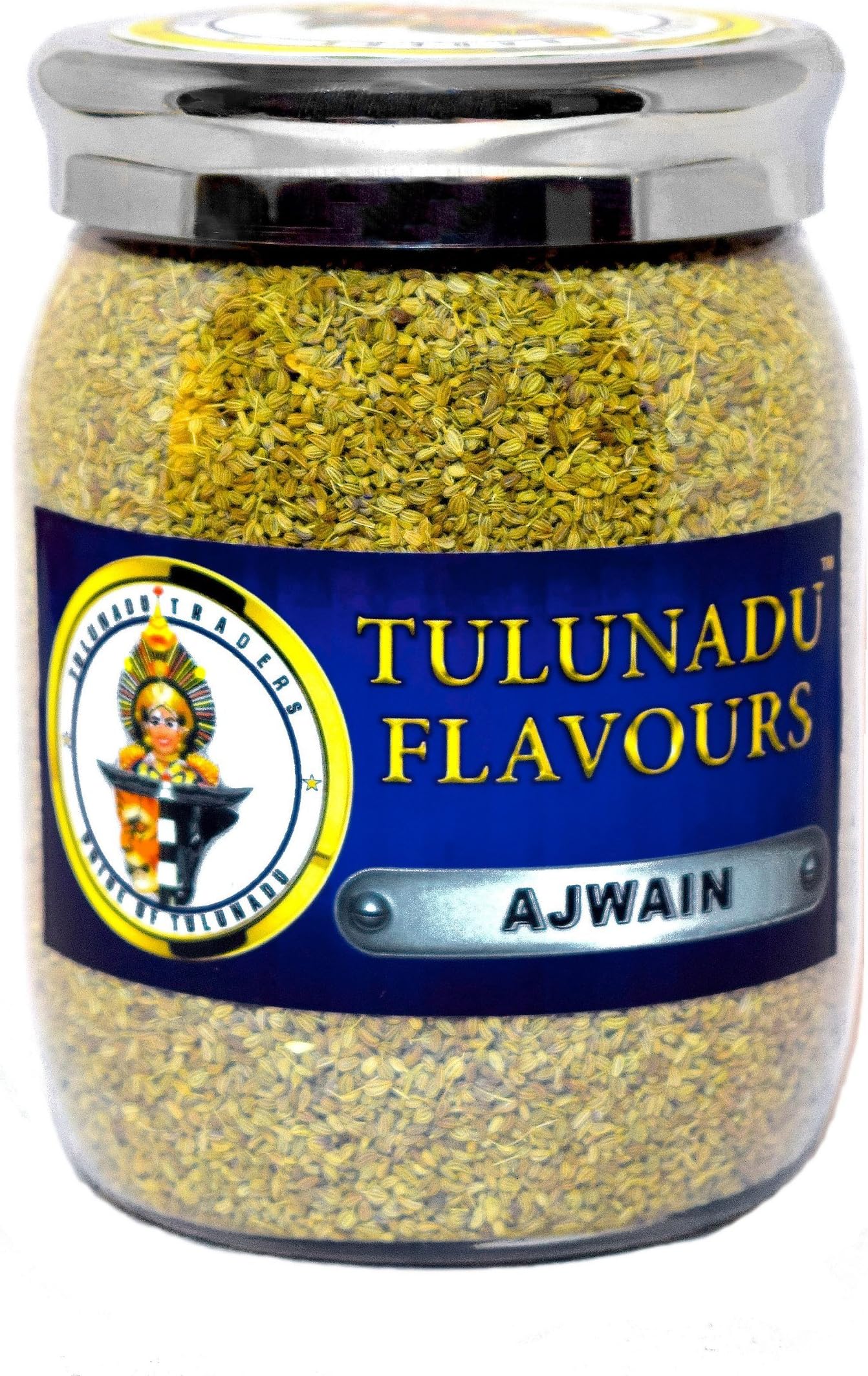 Tulunadu Flavours Carom Seeds - Ajwain Whole Seed 250 Grams - Bishop's Weed - Spices Kitchen Masala - Grocery Foods for Cooking - Hygienically Packed with Jar