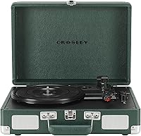 Vista 34 de Crosley CR8005F-GF Cruiser Plus - Tocadiscos de vinilo vintage de 3 velocidades con Bluetooth y maleta con altavoces integrados, diseño floral