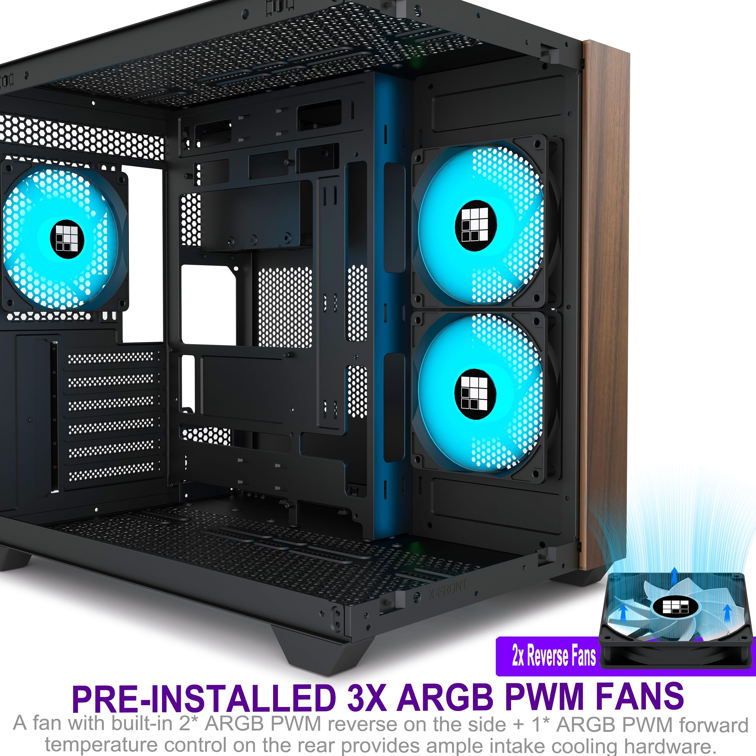 FOIFKIN PCケース-ウッドウォールナットフロントペイン、プリインストール Amazon.co.jp: FOIFKIN PCケース-ウッドウォールナットフロントペイン