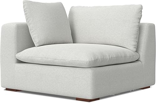 Miniatura 11 de SIMPLIHOME Jasmine - Sofá modular de 3 plazas en tela de rendimiento, color gris nube, 125 pulgadas de ancho, sofá de estilo contemporáneo hecho a