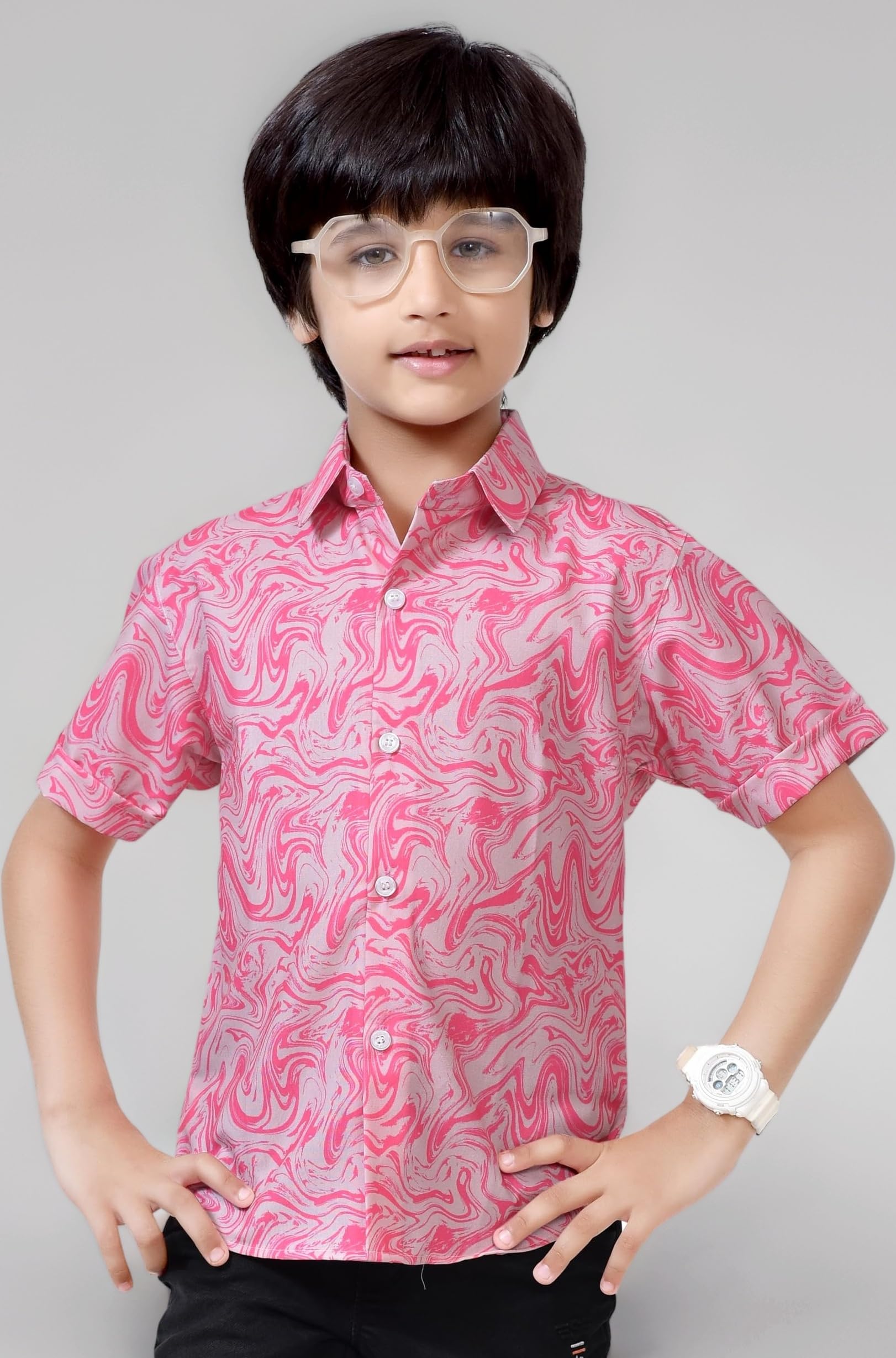 Boys Stylish Comfortable Cotton Shirt for Kids Boys Half Sleeve Shirt Casual Shirts for Kids 2-15Y