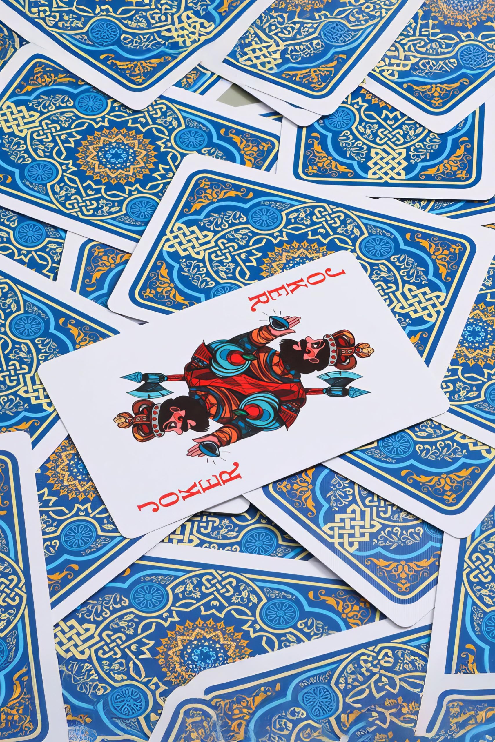 Mavi Pvc Plastik Su Geçirmez iskambil Poker Oyun Kağıdı rd60mv