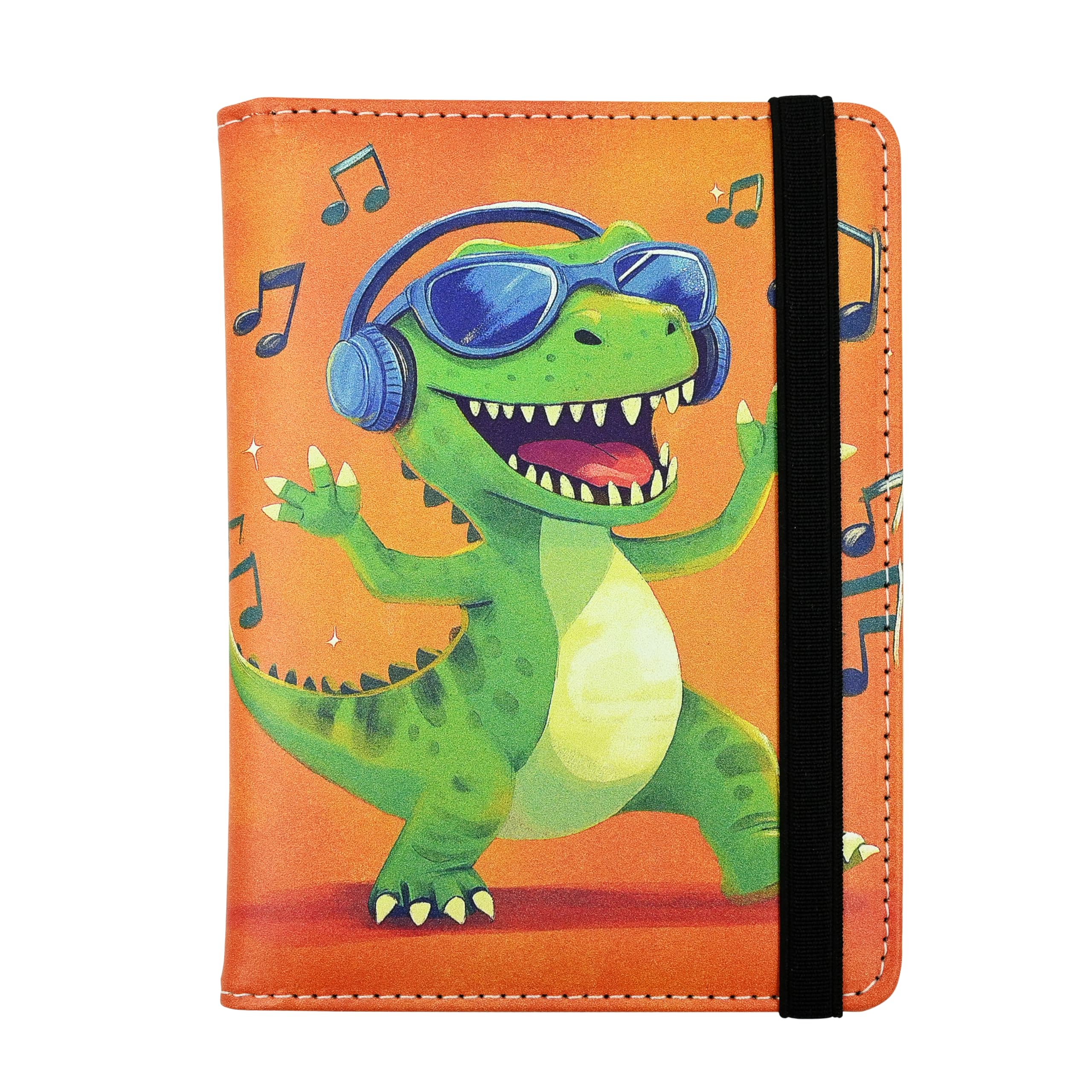 Dinosaur Passport Holder for Women and Men PU Leather Passport Cover for Travel