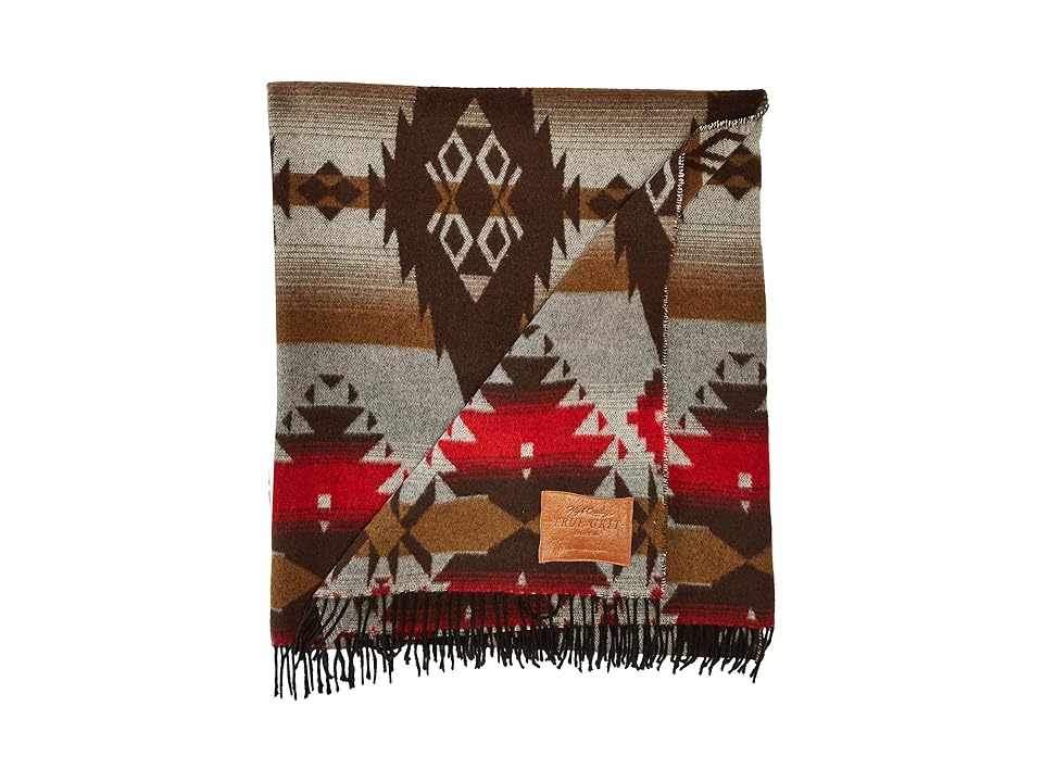 

True Grit Apache Fringes Blanket (Brown) Blankets