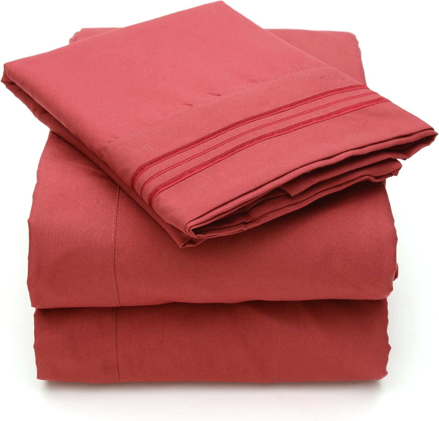 Sweet Home Collection 4 Piece 2000 12 Colors Collection Egyptian Quality Deep Pocket Bed Sheet Set, California King, White