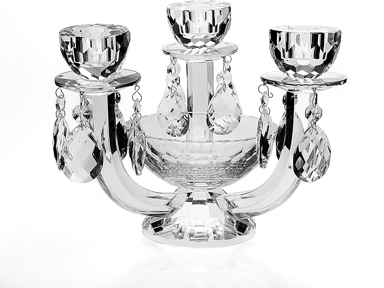 ADELPHIA 3 LIGHT 24 CRYSTAL CANDELABRA CENTERPIECE Candelabra