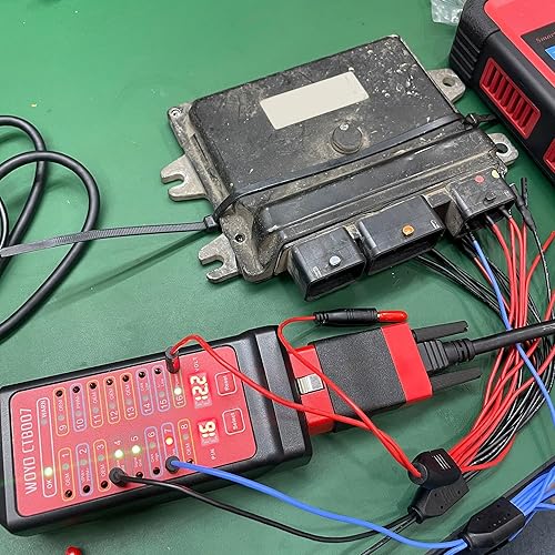 Miniatura 8 de Caja de ruptura OBD2, WOYO CTB007 12V/24V CAN Tester Box con cable de extensión OBD de 27 pulgadas, voltaje digital OBD automático de 16 pines,