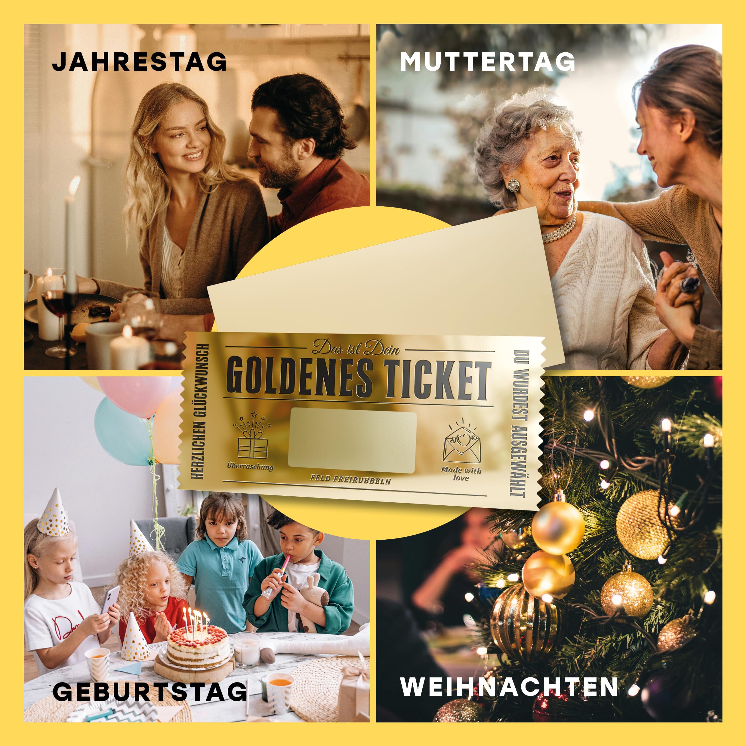 Bon Pour Carte à Gratter, Ticket à Gratter Personnalisable Cadeau Surprise/annnonce - France