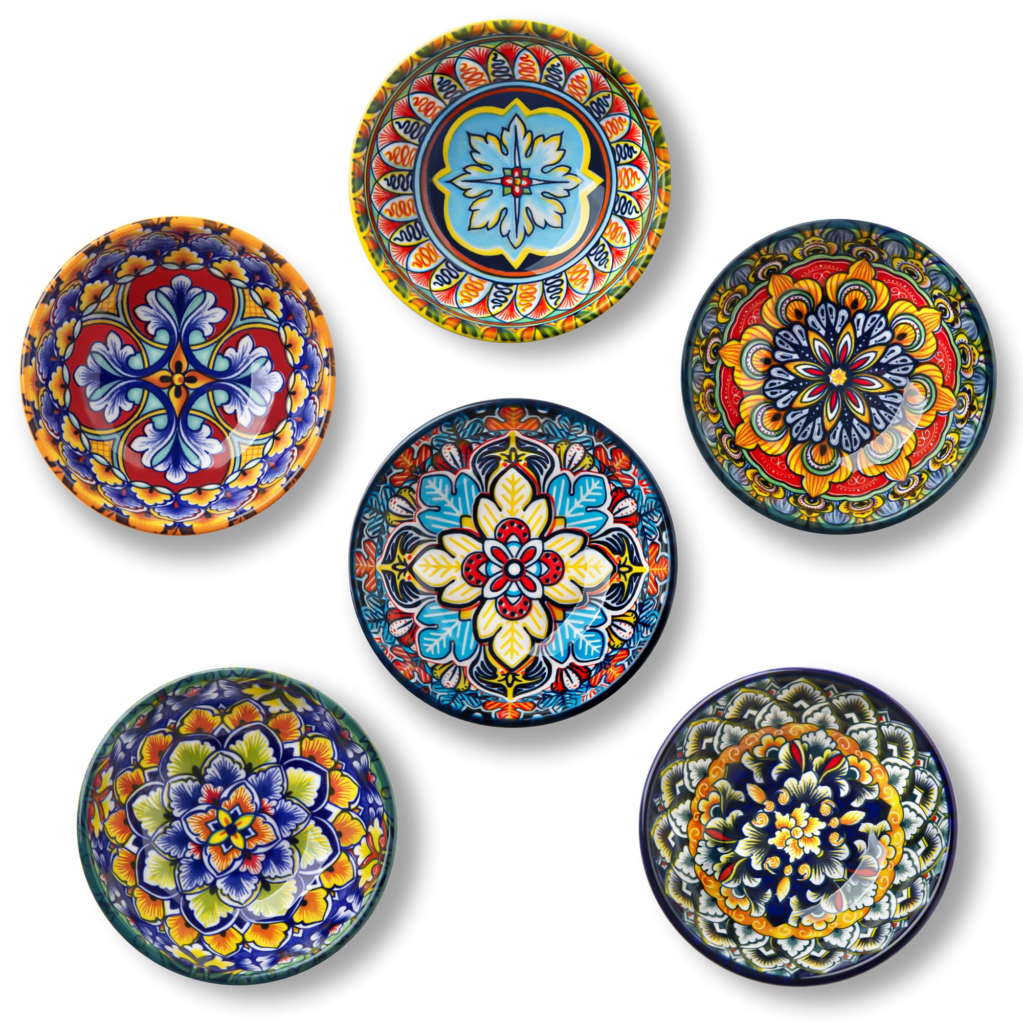 vancasso Keramik Dipschalen 6er-Set, SIMI 80ml Dipschälchen, Saucenschälchen, Tapas Schalen Set, dessertschalen, Snackschalen, kleine Schälchen für Dip, Sojasauce, Sushi, Snack, Dessert, Gewürz