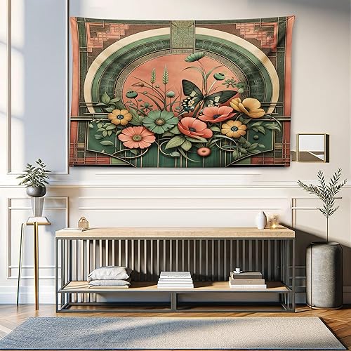 Miniatura 230 de Ambesonne Tapiz de naturaleza, silueta de oso salvaje en el bosque de la selva en la noche oscura, ilustración para colgar en la pared para Verde