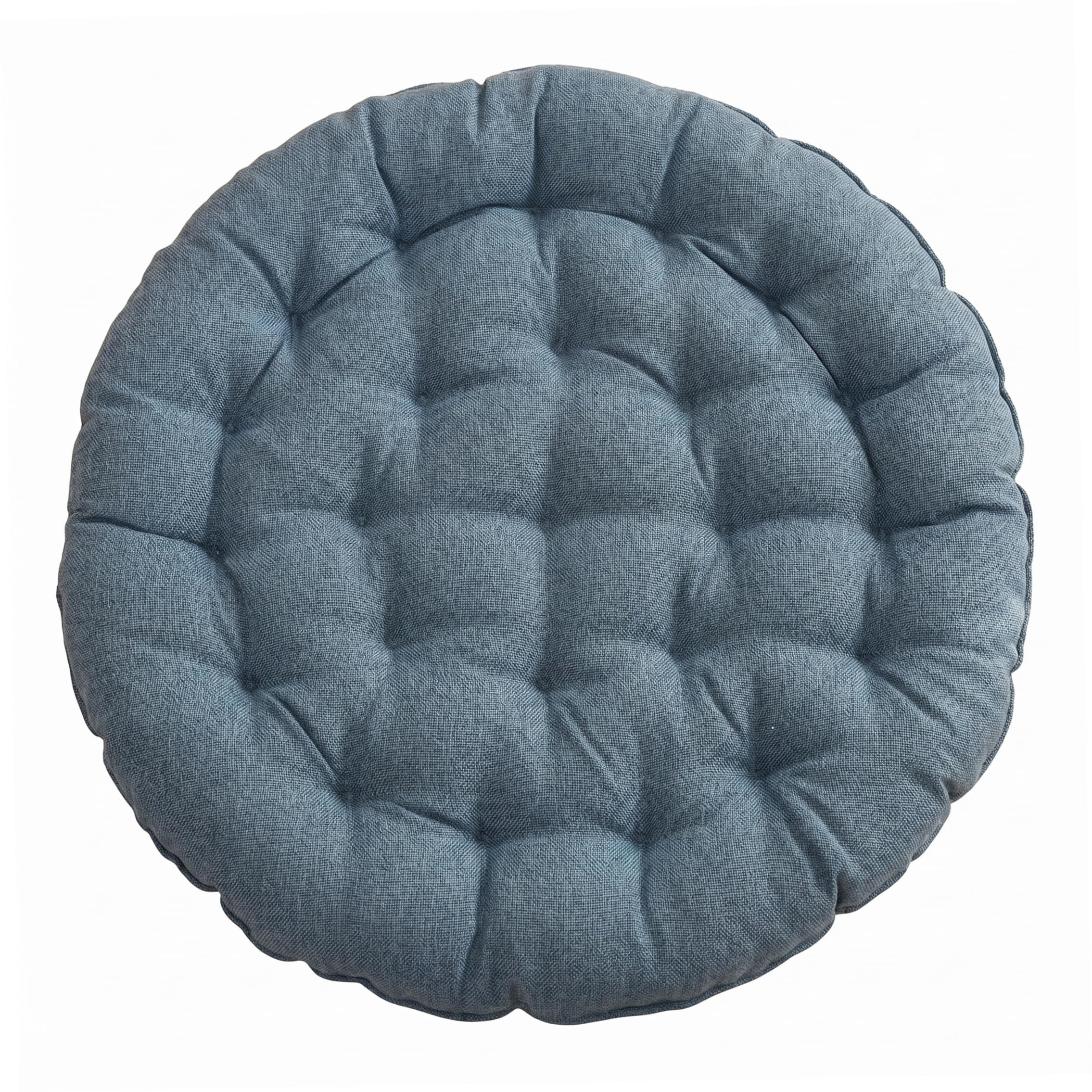Coussin rond de sol en coton et lin supérieur pour assise de sol
