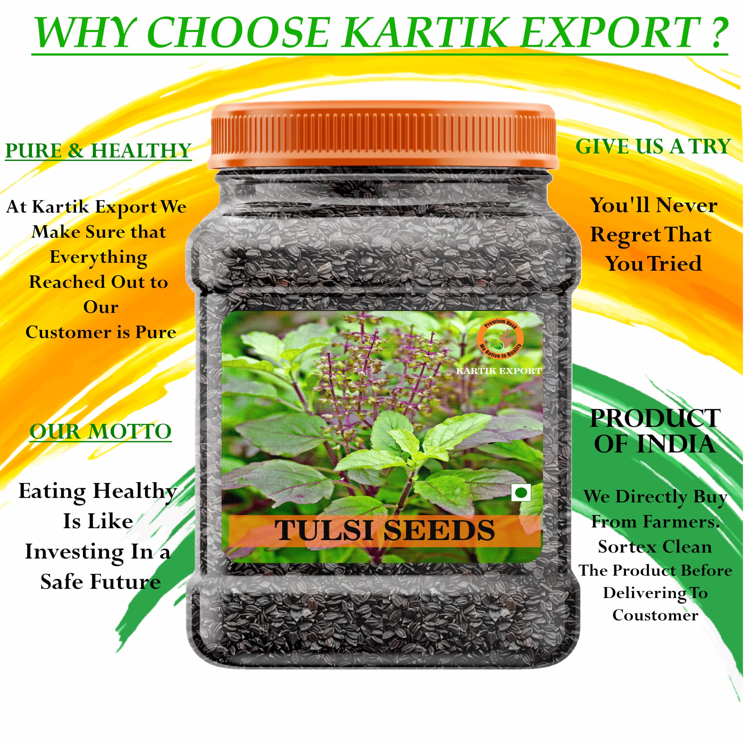 Edible Van Tulsi Seeds, Vana Tulsi Beej, Mahabeera Seeds (250gm) — Amazon image 3