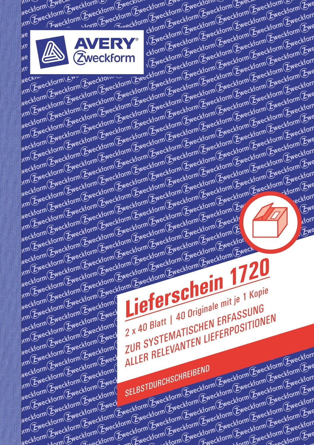 AVERY Zweckform 1720-5 Lieferschein (DIN A5, selbstdurchschreibend, 2 x 40 Blatt) im 10er Pack weiß, gelb