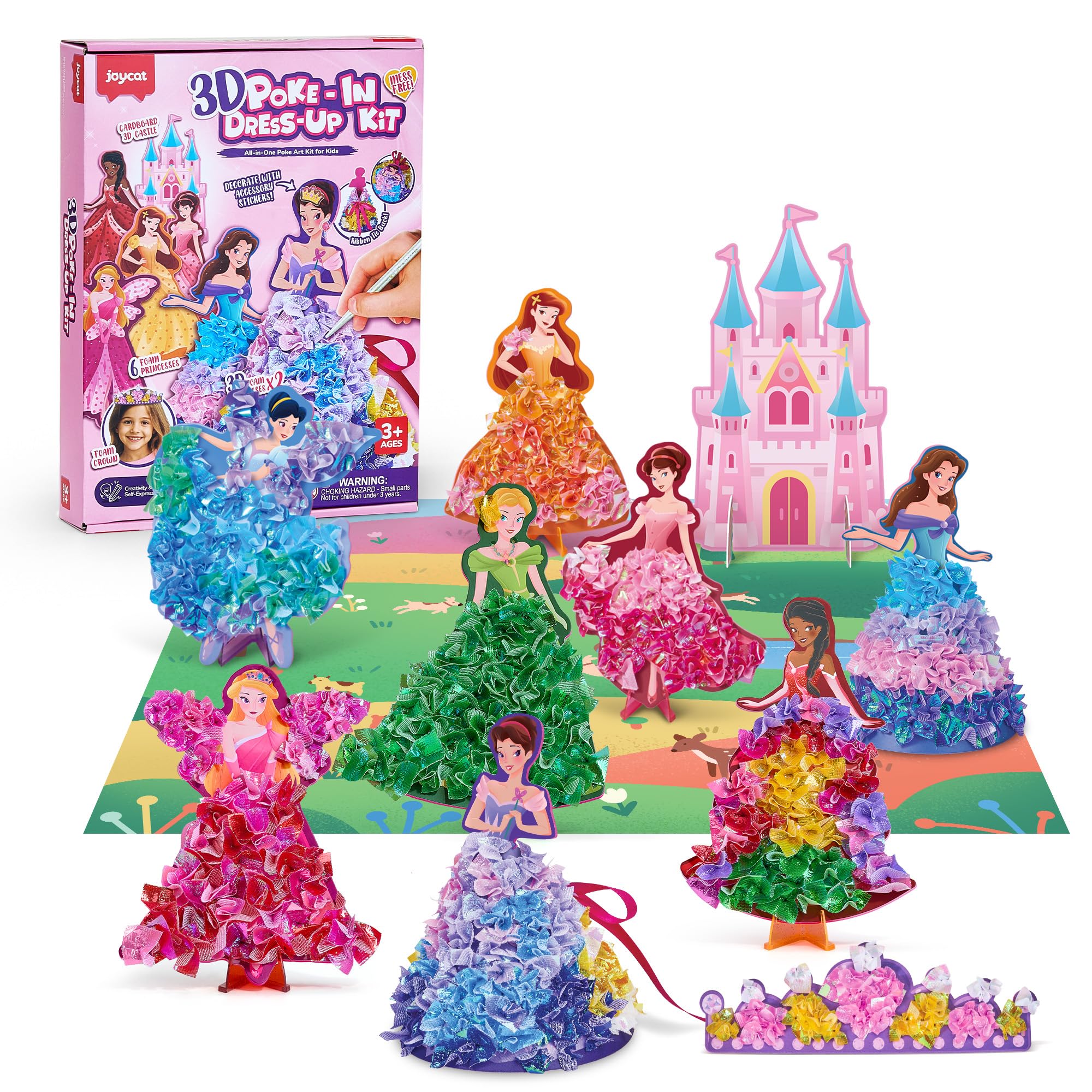 princess dress craft 4-Piece Princess Dress-Up DIY Craft Set for Kids