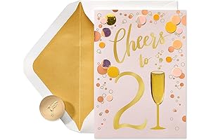 Papyrus 21st Birthday Card That Says "Cheers to 21 Years"
