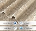 6 Ensemble de serviettes en pièces, 2 Serviettes de bain - 2 Serviettes à main - 2 Laver les vêtements, 100% Coton naturel turc, 600 GSM Extra douce et très absorbante (Sable chaud, Ensemble de 6)