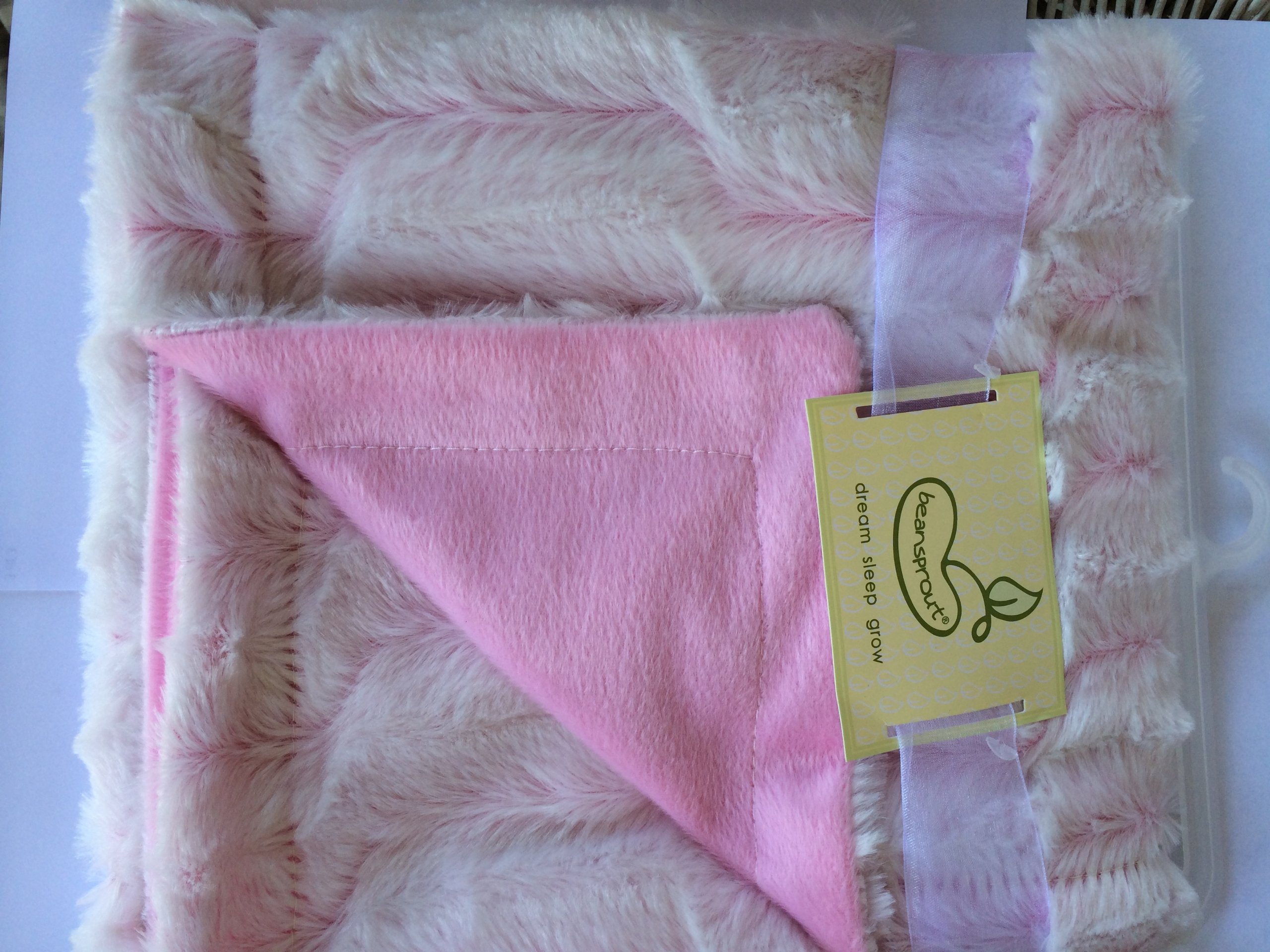 Dream Sleep Grow Beansprout Baby Blanket (Pink)