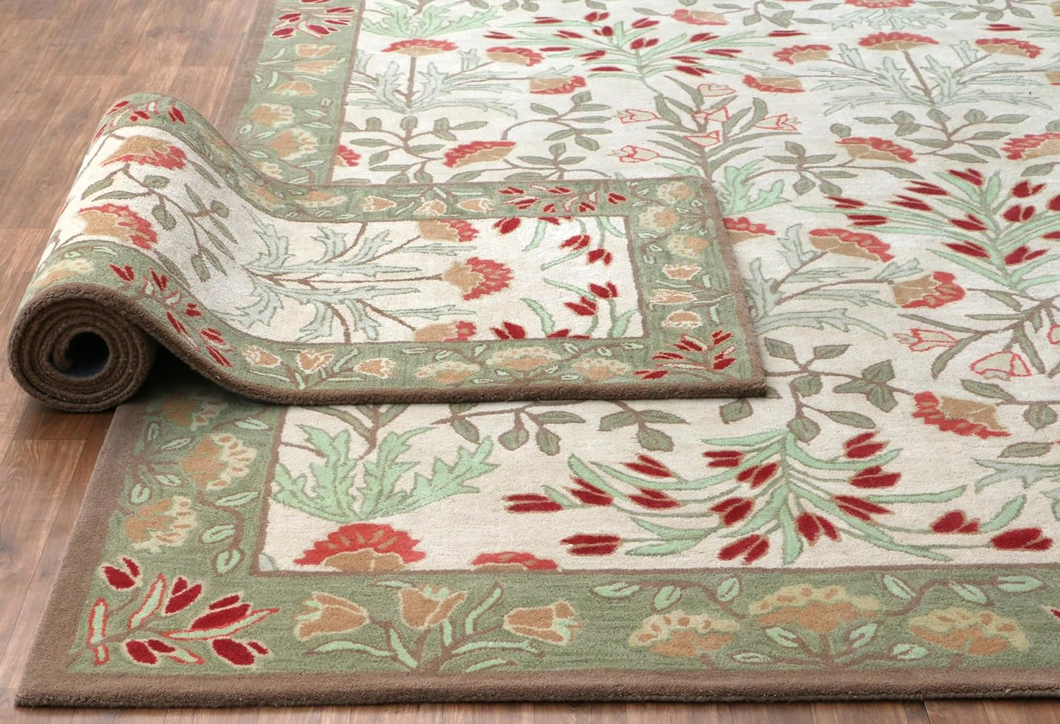 Handmade Adeline Multi Wool Tufted Rug – Elegant Antique Style Area Carpet for Living Room, Bedroom, and Dining Room Décor | All Charges are Included in The Final Price |