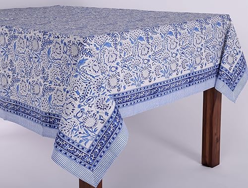 Miniatura 23 de ATOSII Amalfi - Mantel rectangular de otoño 100% algodón, bohemio, estampado a mano, para cocina, mesa de comedor, lino, decoración de otoño