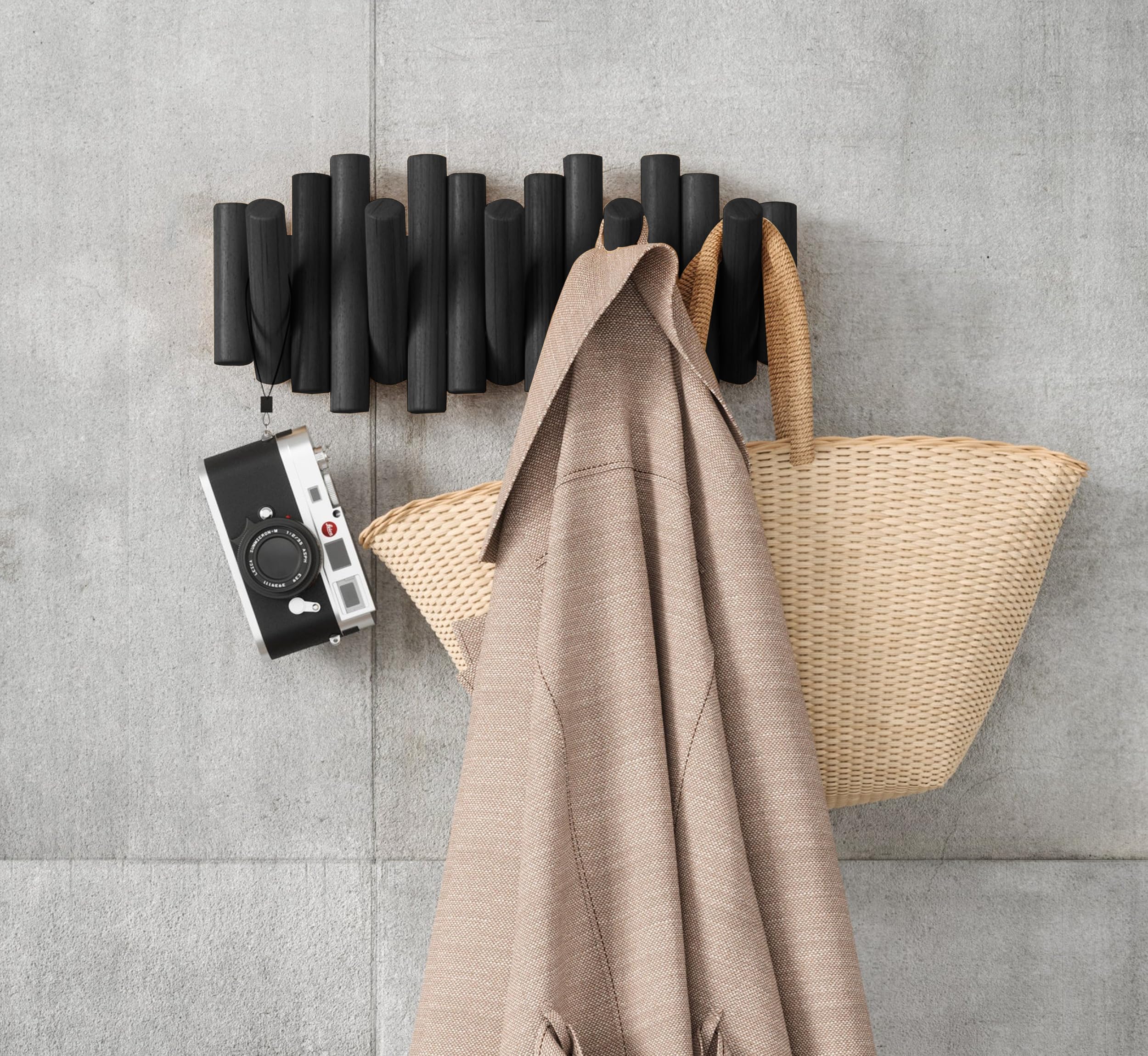 CORSICA DESIGNS | Foldable 5-Point Wooden Wall Hooks for Bedroom, Living Room, Kitchen and Bathroom, Cloth Hanging Heavy Duty Flip Down Multifunction Wall Hooks for Hanging (B0CW6J3CGW) Amazon Price History, Amazon Price Tracker