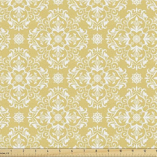 Miniatura 41 de Lunarable Tela suculenta de The Yard, flores en acuarela estilo pintura coloridas flores de primavera tema de jardinería, tela de microfibra