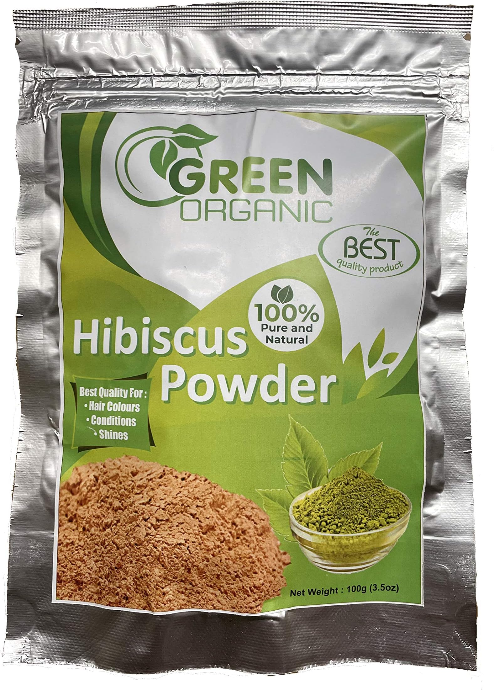 Hibiscus Powder for Hair & Skin | Pure Anti-Ageing Skin Tightener | Hydrating Brightener Face Mask | Complexion Rescue - Natural Red Hair Dye | Growth Shine Conditioner | 100g