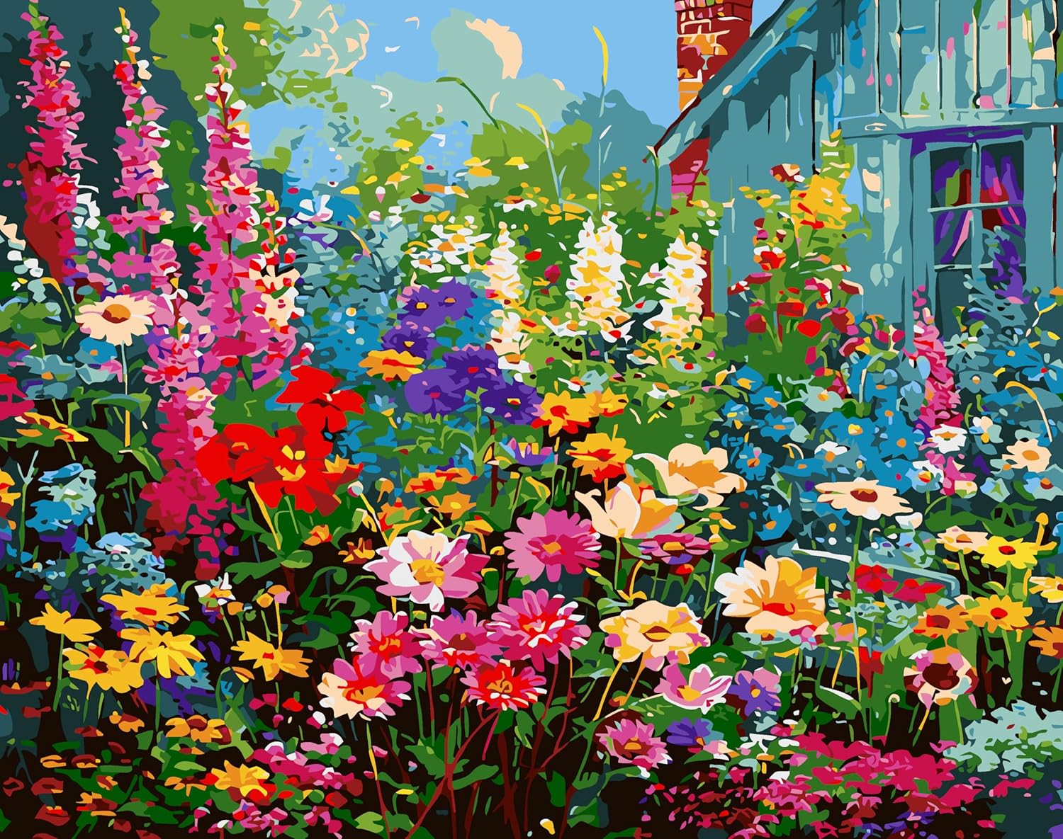 Meothan Flowers Paint by Numbers Kit for Adults Beginner