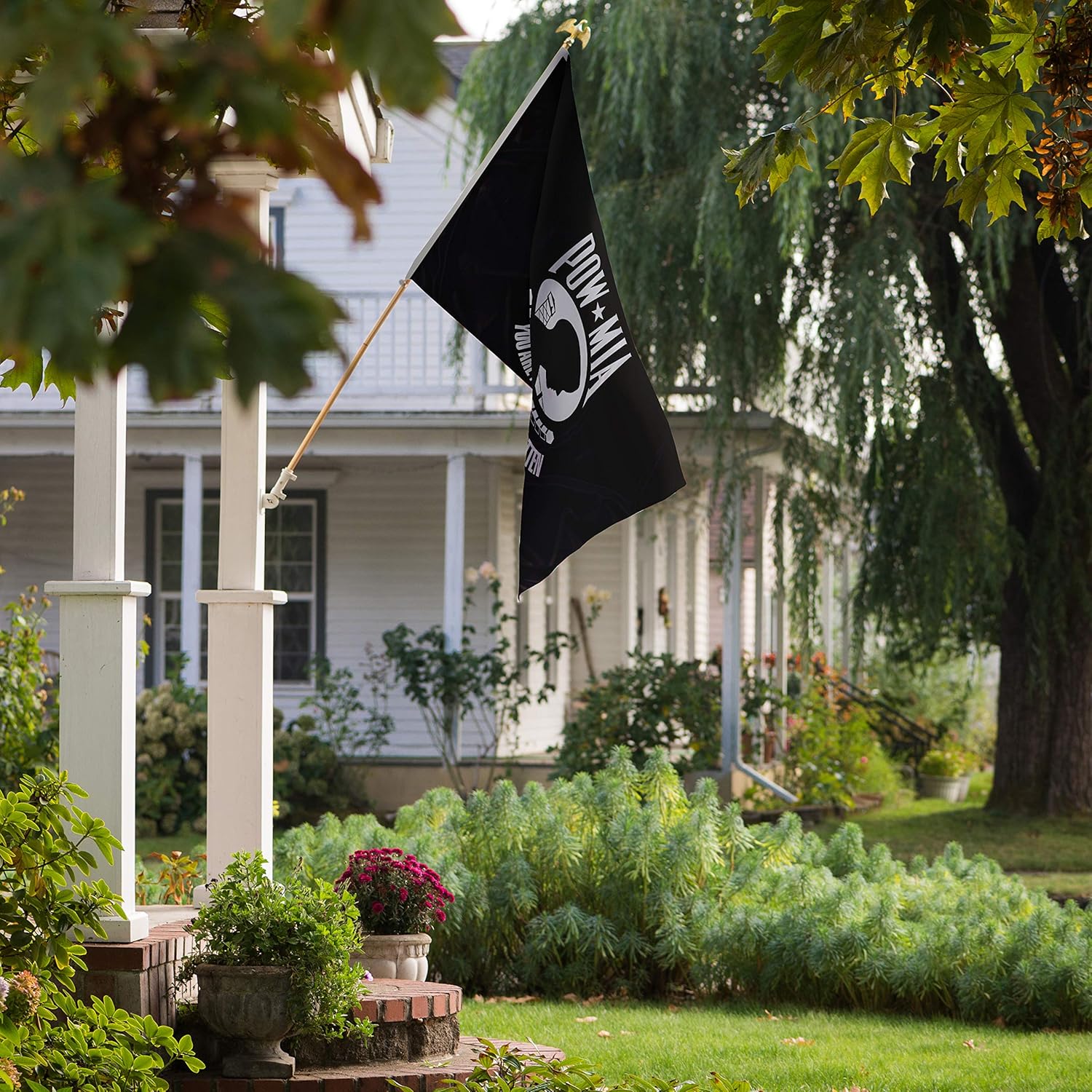 Vispronet – POW MIA 3ft x 5ft Knitted Polyester Flag, Patriotic Military Flag, Made in the USA (Flag only)
