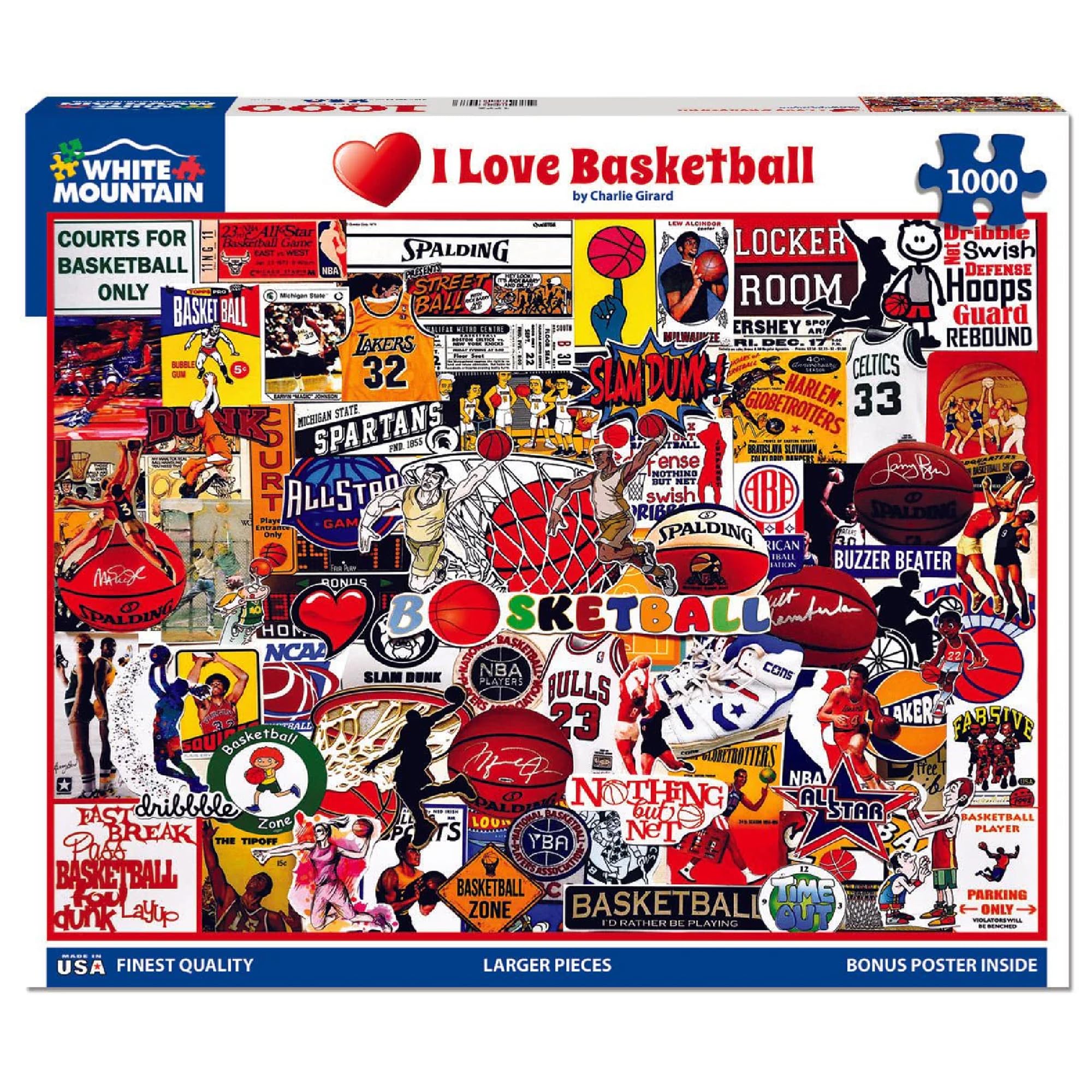I Love Basket 1000pc Puzzle By White Mountain