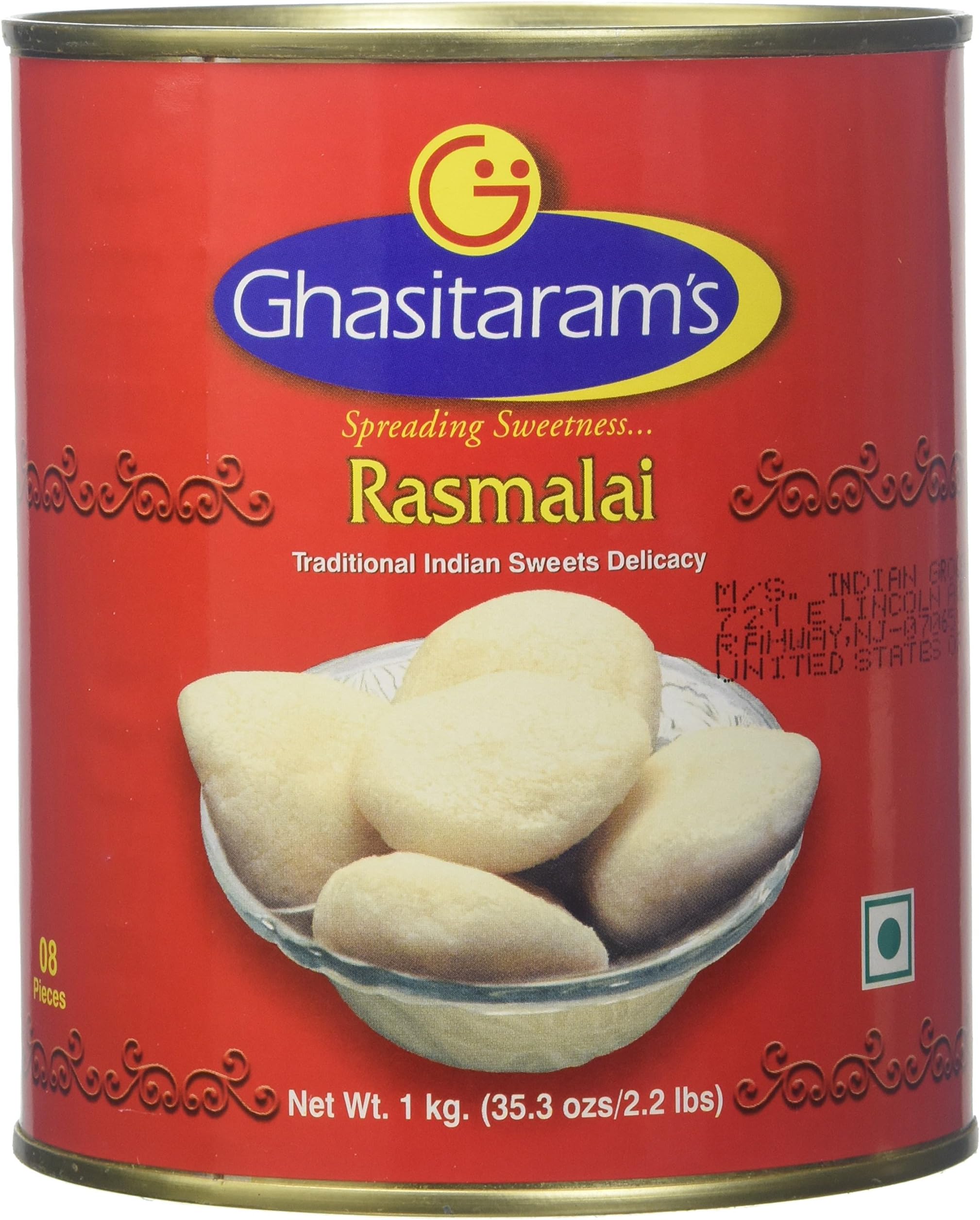 Ghasitarams, Rasmalai, 1 Kilogram(Kg)