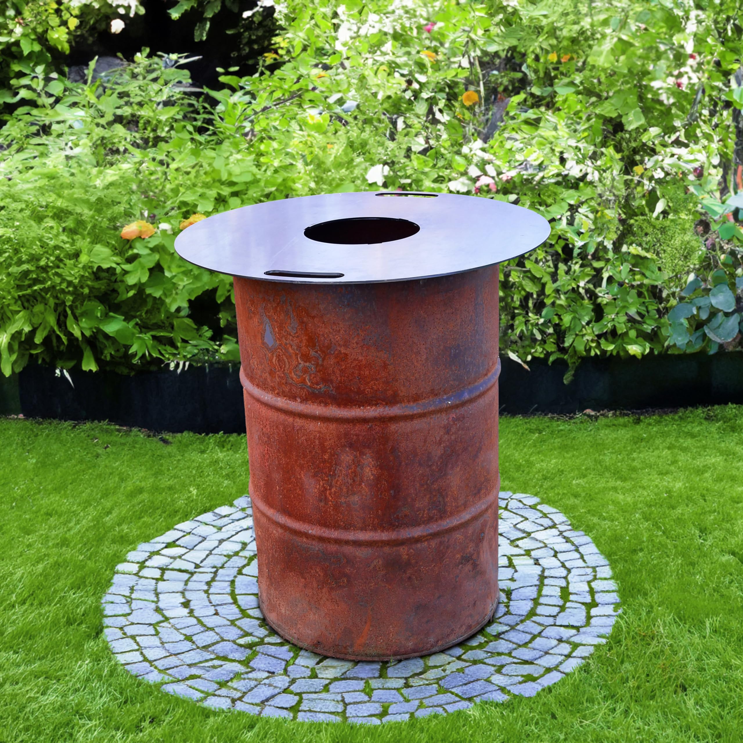 ZIEGER Płyta ogniowa, płyta grillowa, okrągła (Ø -średnica: 800 mm/80 cm; materiał: stal konstrukcyjna S355MC)