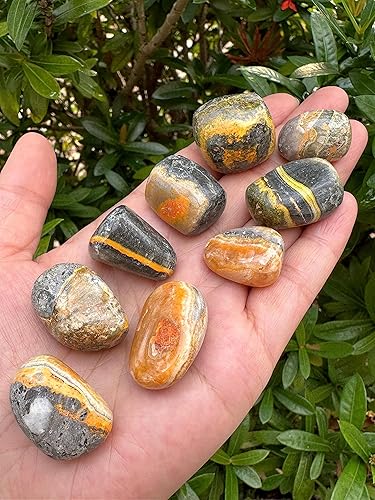 Miniatura 17 de GAF TREASURES Piedras pulidas de ojo de tigre de 1/2 libra, piedra preciosa natural pulida, cristales curativos de ojo de tigre (ojo de tigre)