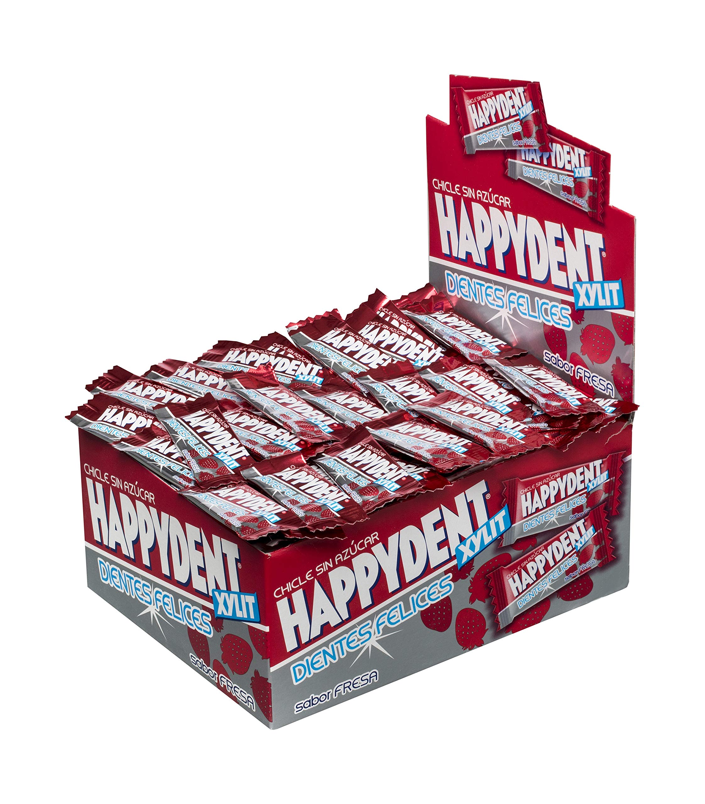 Happydent Chicle sin Azúcar con Xilitol Sabor Fresa 440 g
