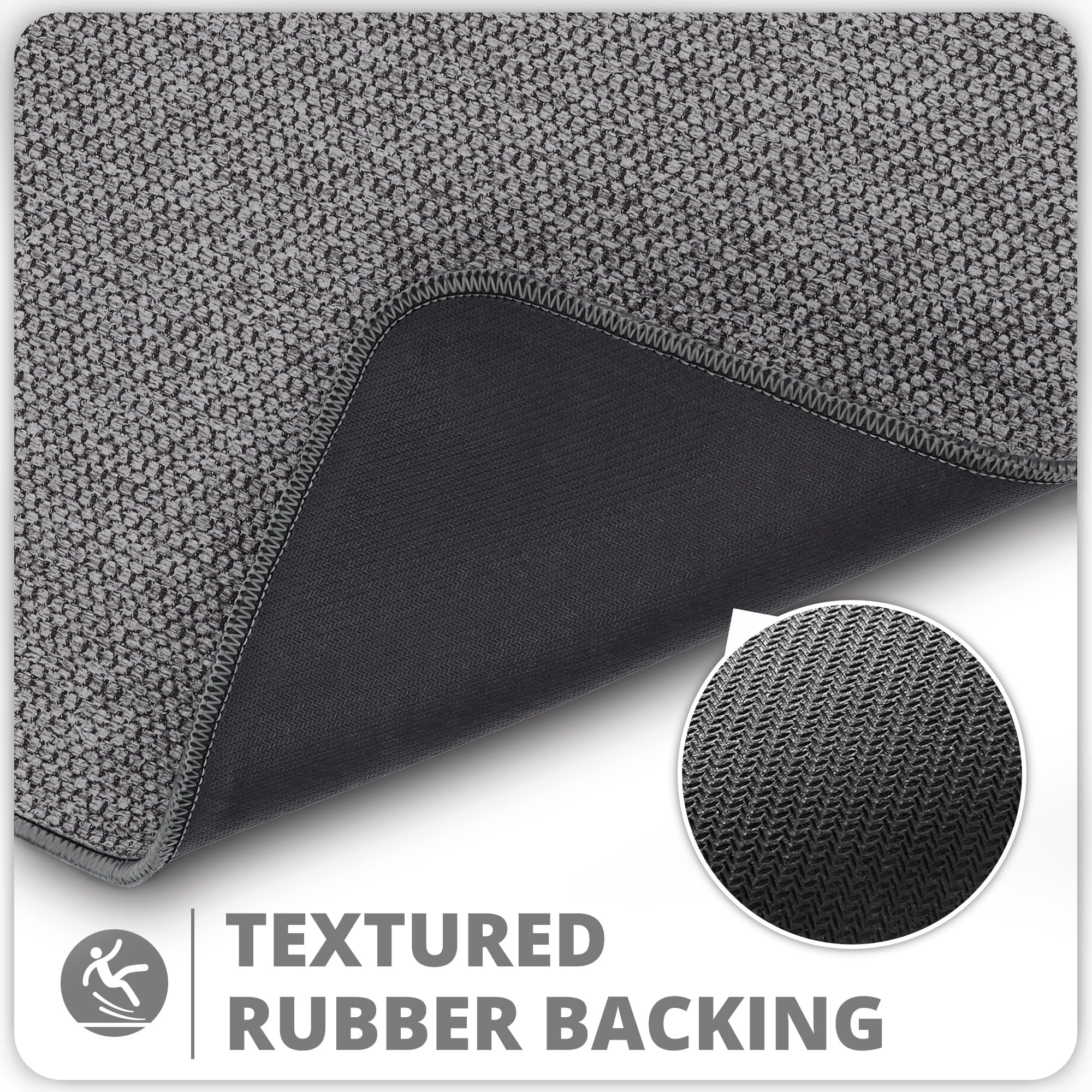 Badvorleger Ultradünn & Rutschfest – 40,6x129,9 Cm, Chenille, Super Saugfähig, Gummi-Rückseite, Passt Unter Türen, Maschinenwaschbar