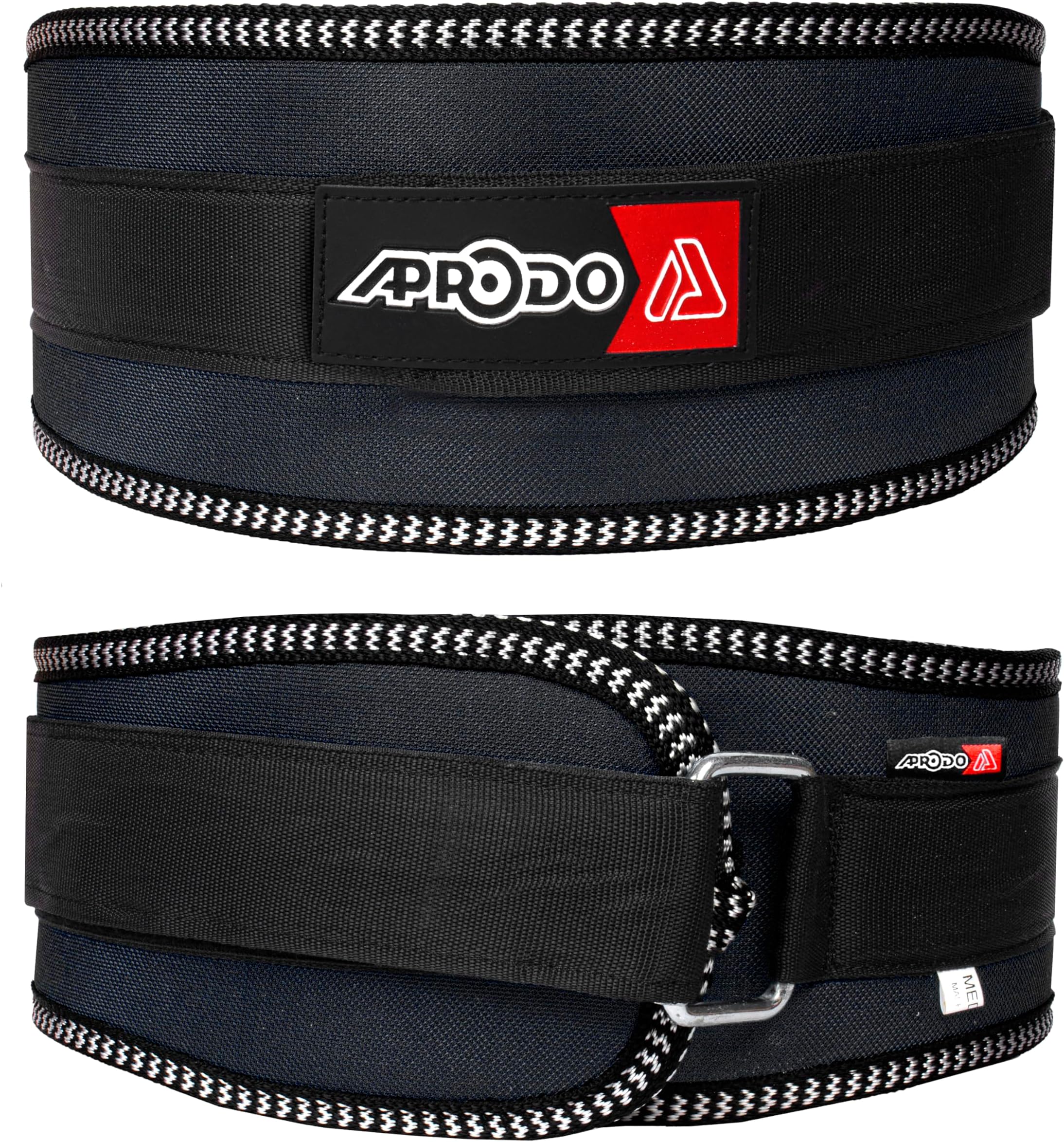 APRODO Unisex 5โโ inch Wide Nylon Eva Waist Support Belt Sport Pressurized Weightlifting Bodybuilding Fitness Squatting Training Lumbar Back Supporting Safety Belt