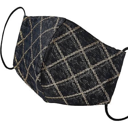 Amazon 西陣織マスク マスク 日本製 洗える 個包装 吸湿 速乾 立体構造 快適 高級 オシャレ 黒 Grace Nishijin Mask 布マスク