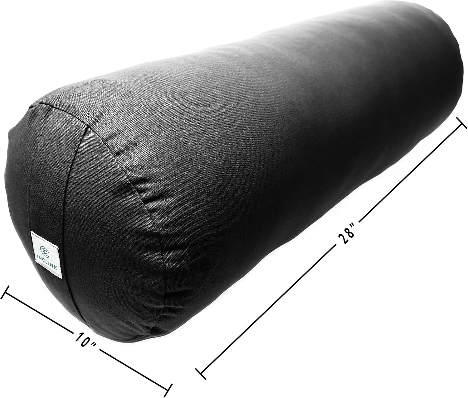 Incline Fit Round and Rectangle Supportive Yoga Bolster Filled with Cotton and Includes Machine Washable Cotton Cover and Cary Handle